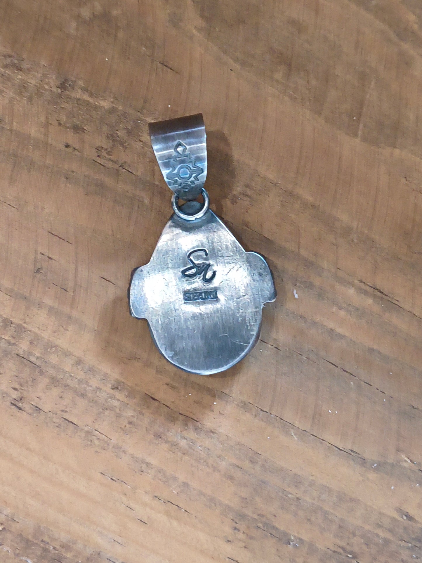 Turquoise Teardrop Pendant 11 mm Bail by Steven Nez, Navajo