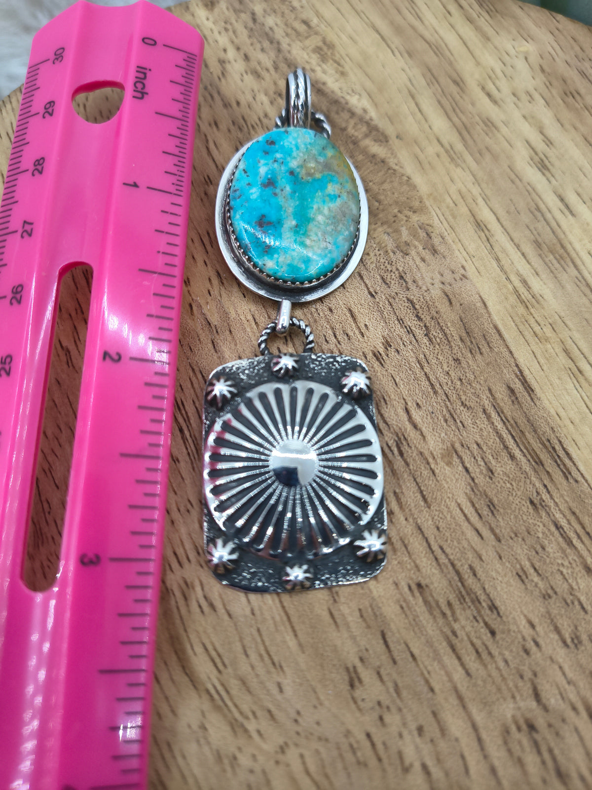 Turquoise Earring & Pendant Set by Christina Jackson, Navajo