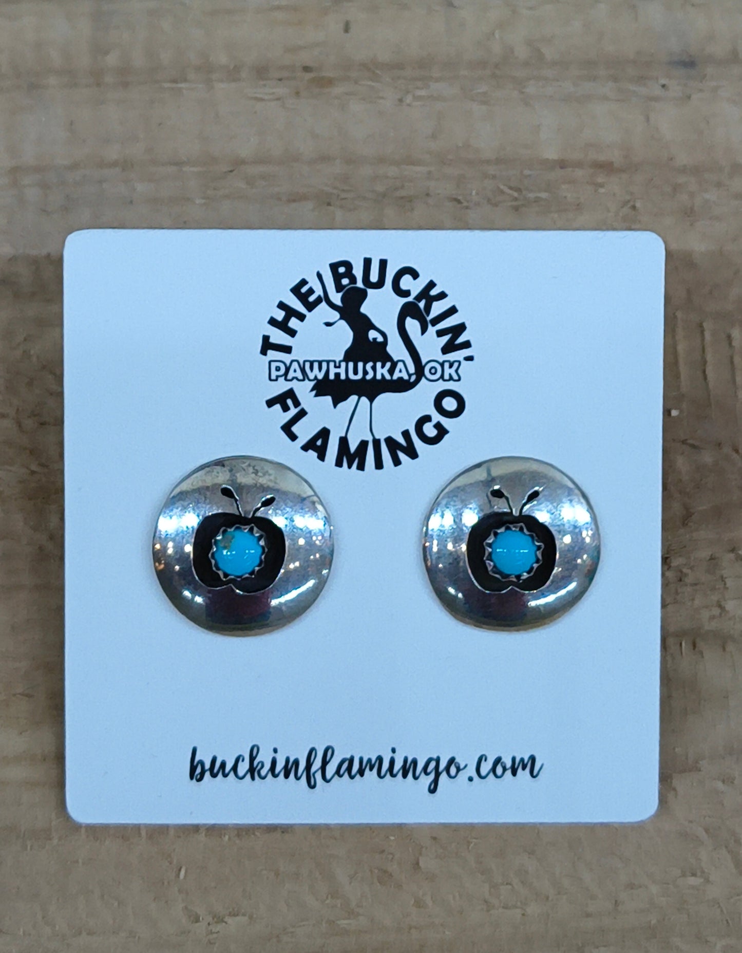 Shadowbox Apple Turquoise Post Earrings