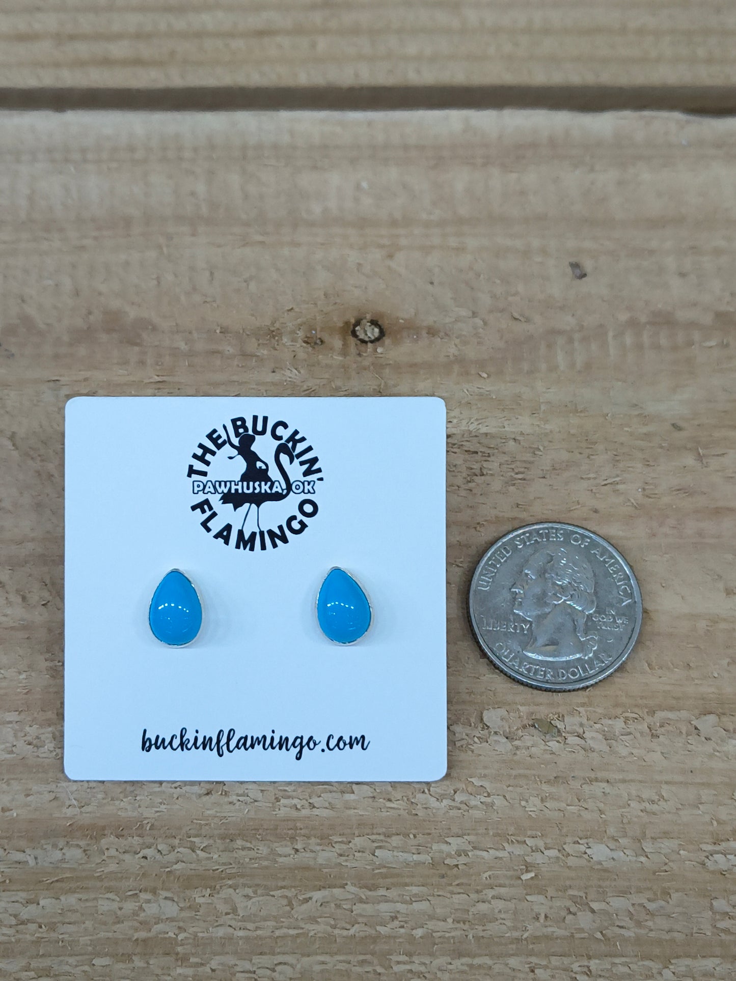 Sleeping Beauty Turquoise Teardrop Post