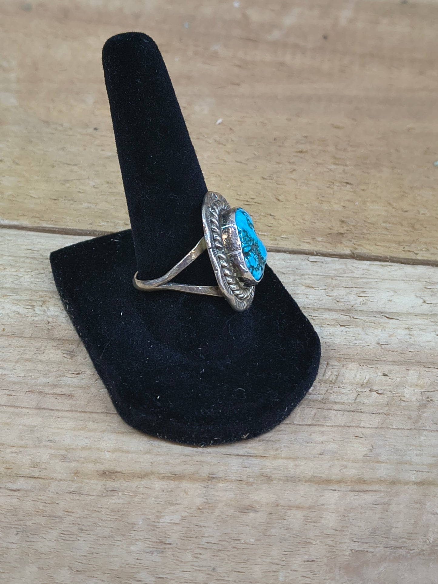 7.5 Sleeping Beauty Turquoise Rough Cut Ring