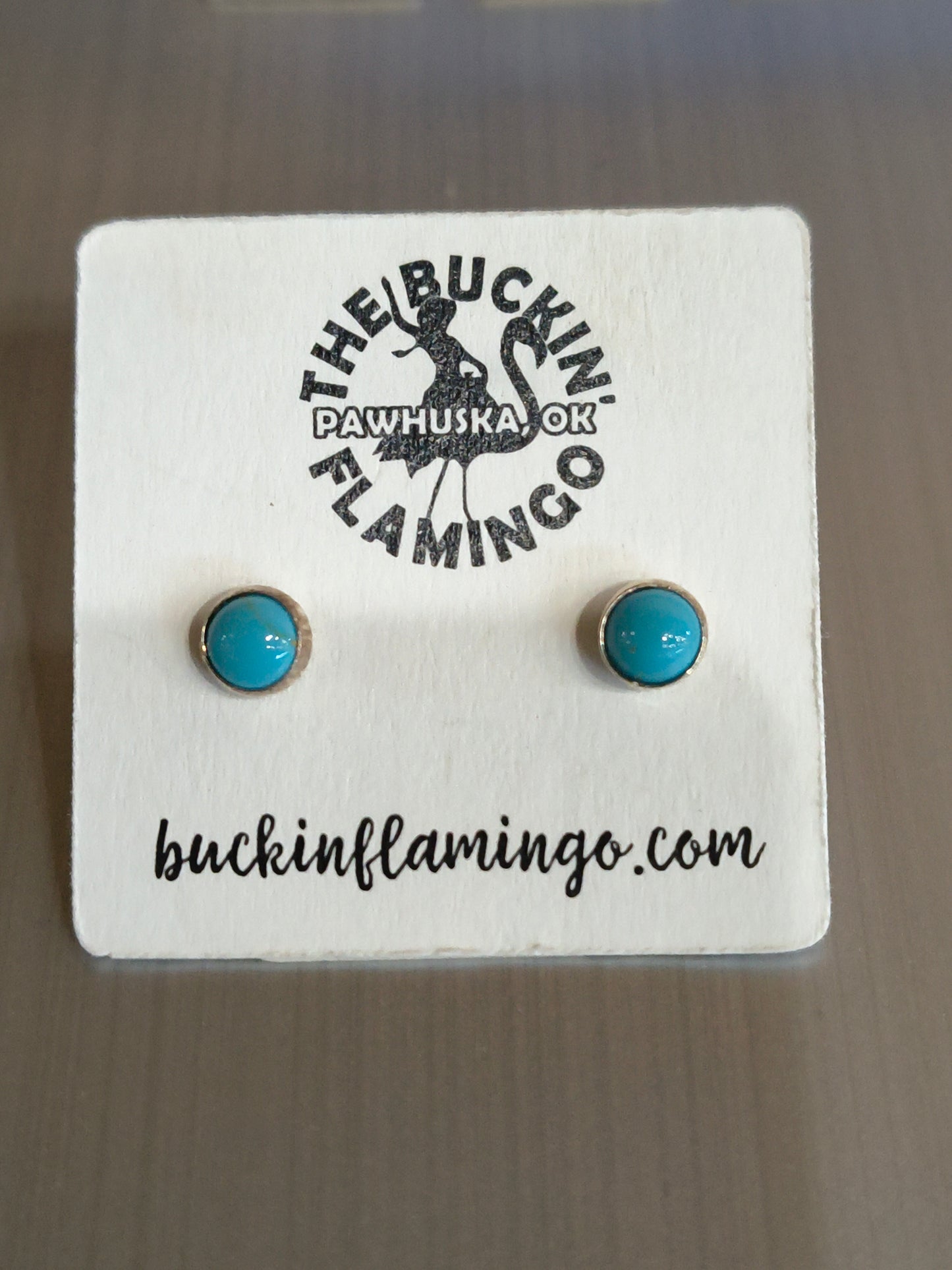 Small Sleeping Beauty 5.5 mm Turquoise Post Earrings