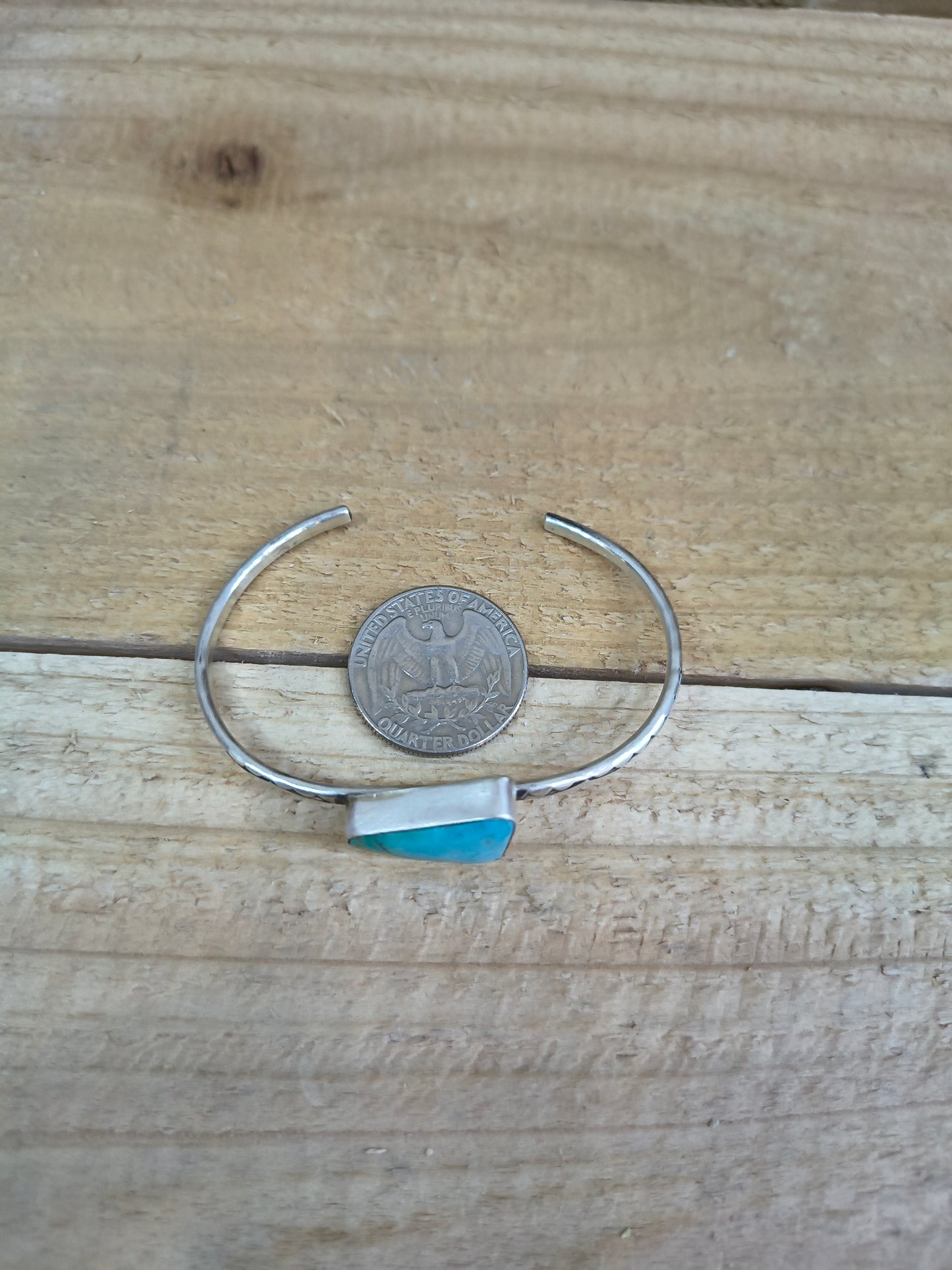 #8 Turquoise 5.5-7" Cuff Bracelet by Donavan Skeet