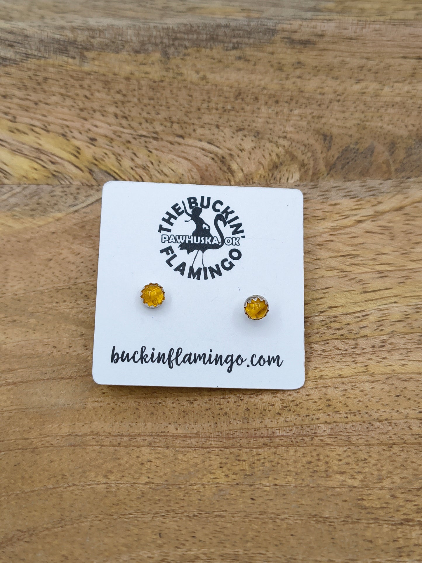Amber 4.5 mm Stud Earrings