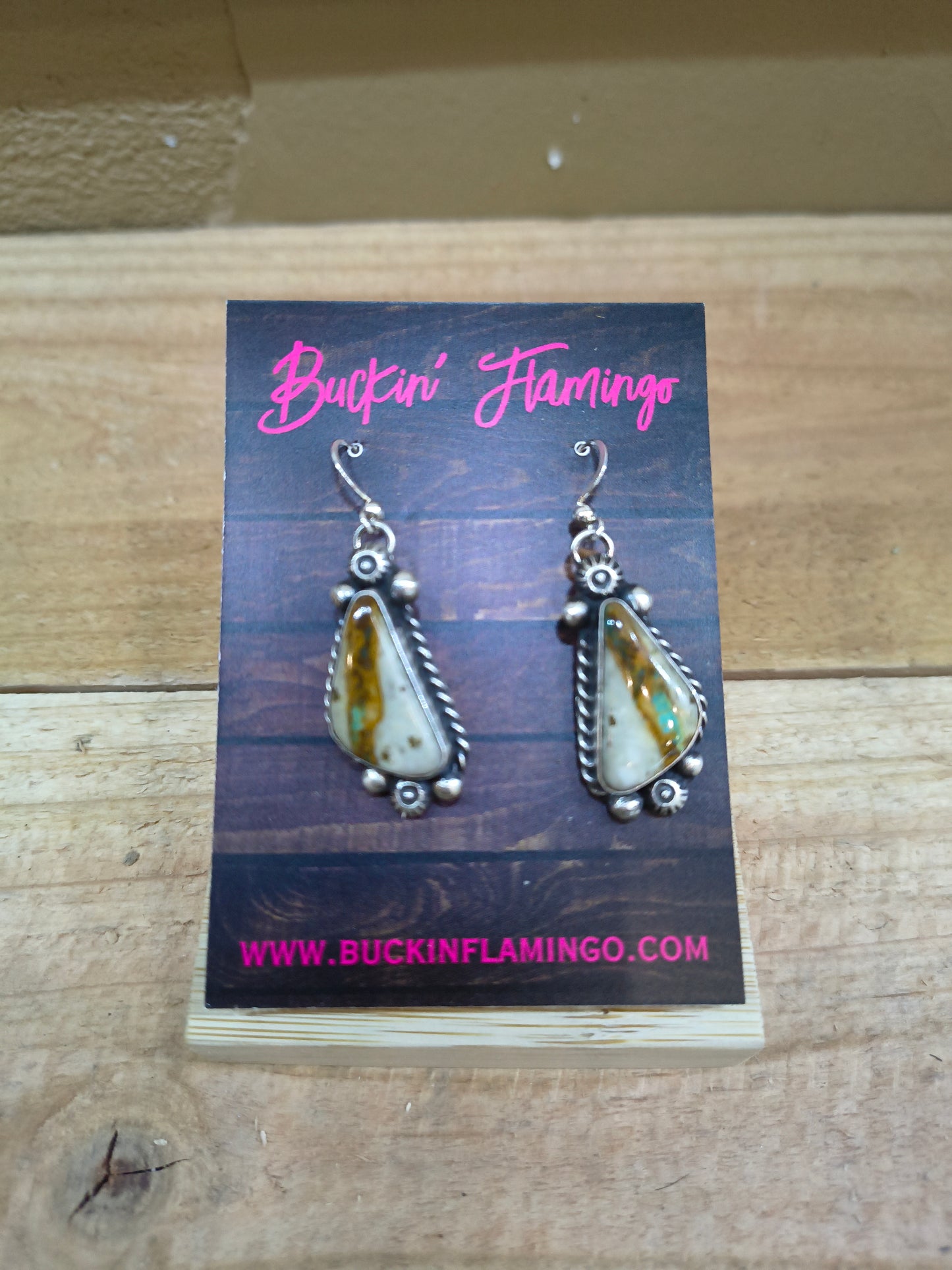 Royston Ribbon Turquoise Hook Earrings