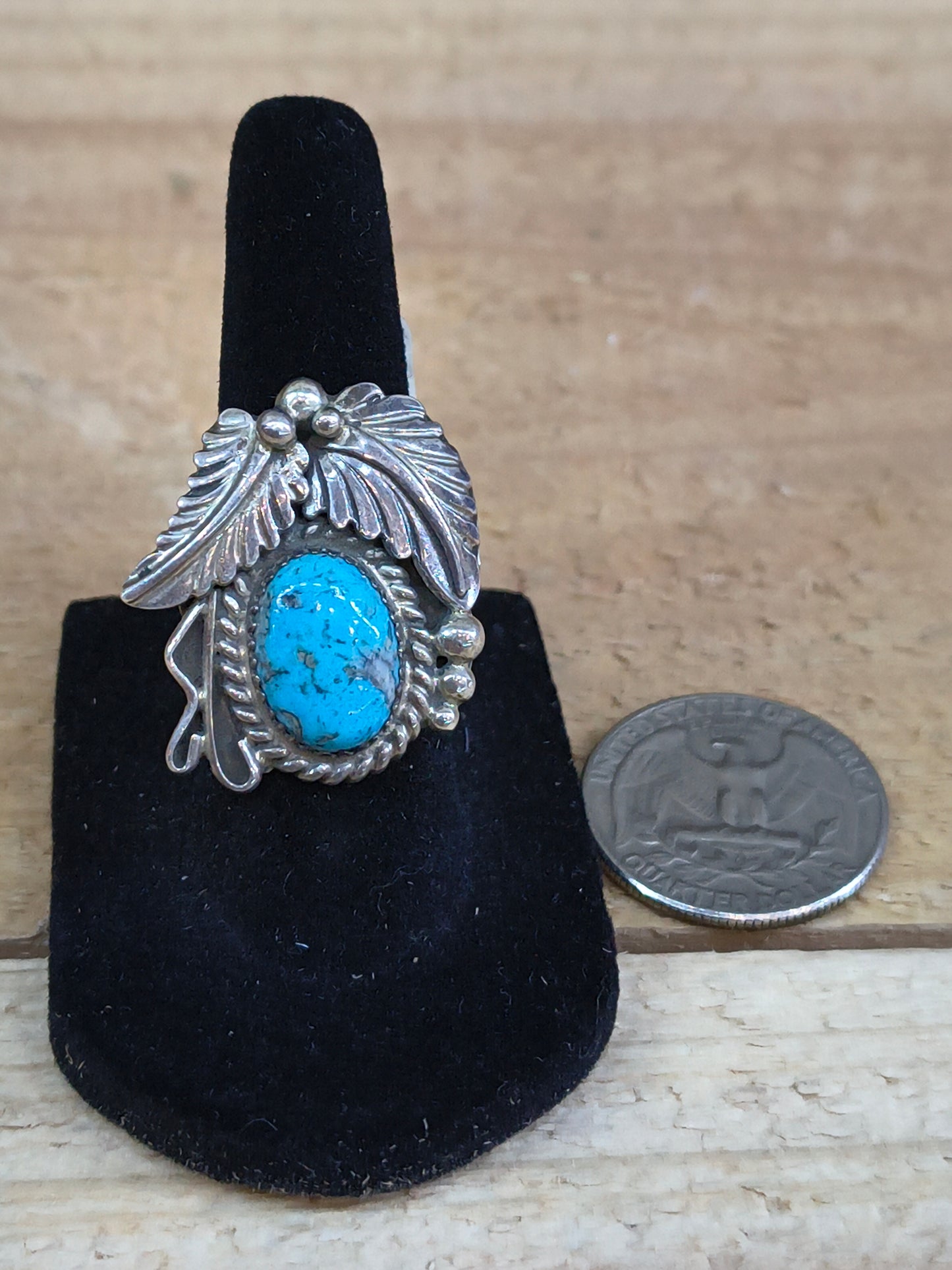 6.0 Kingman Turquoise Ring by George Begay