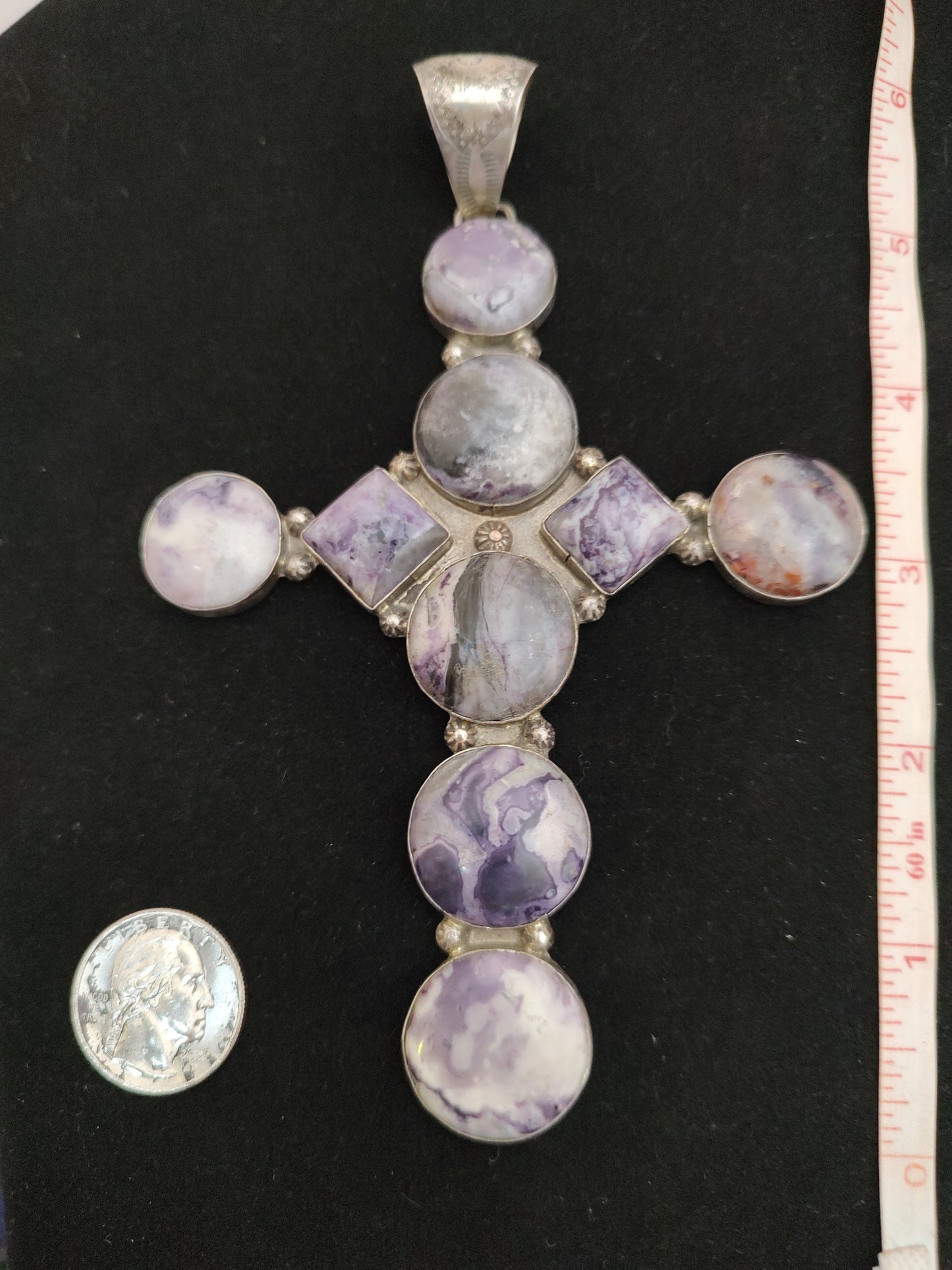 Charoite Cross Pendant