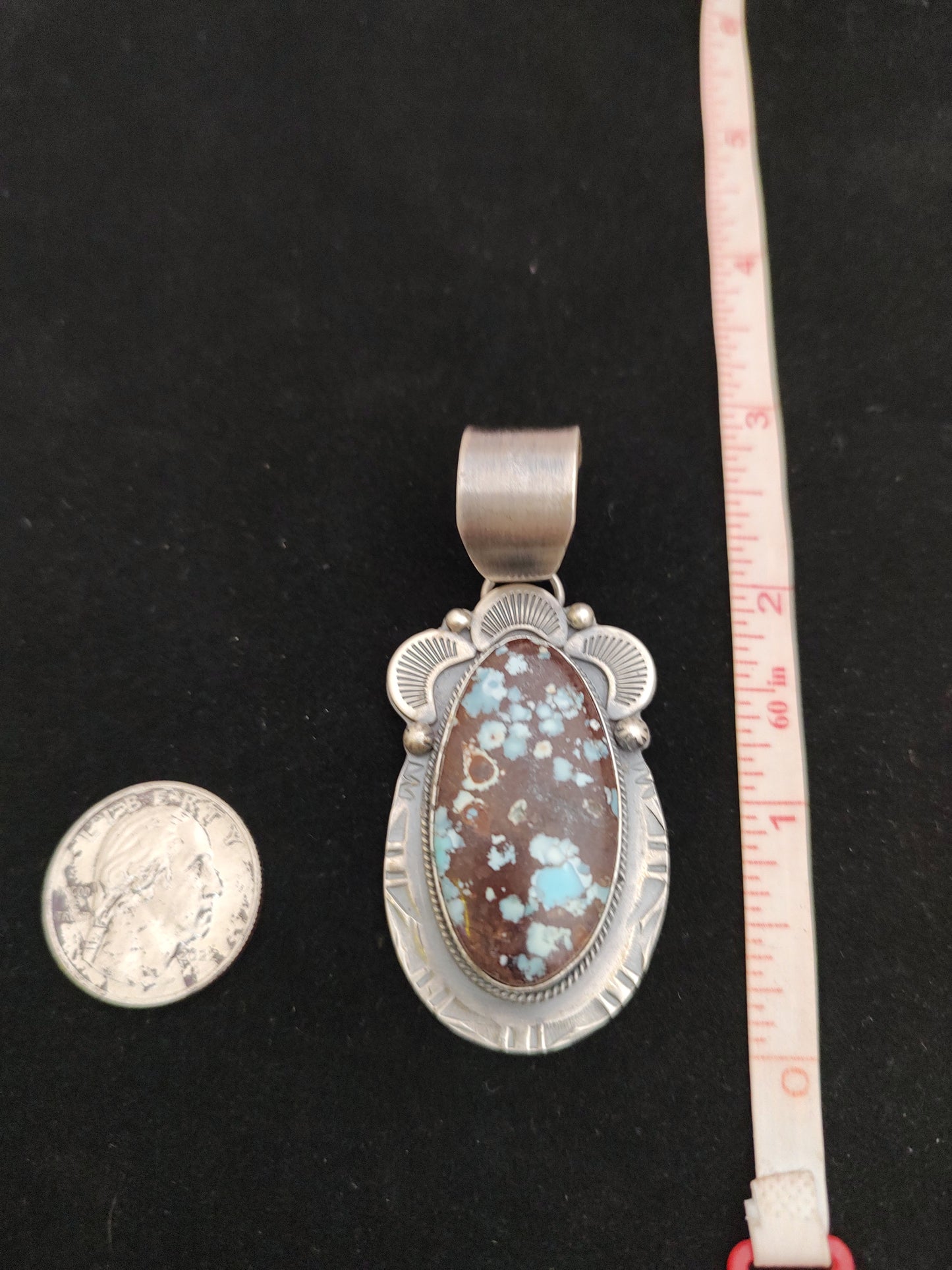 Golden Hills Oval Turquoise Pendant