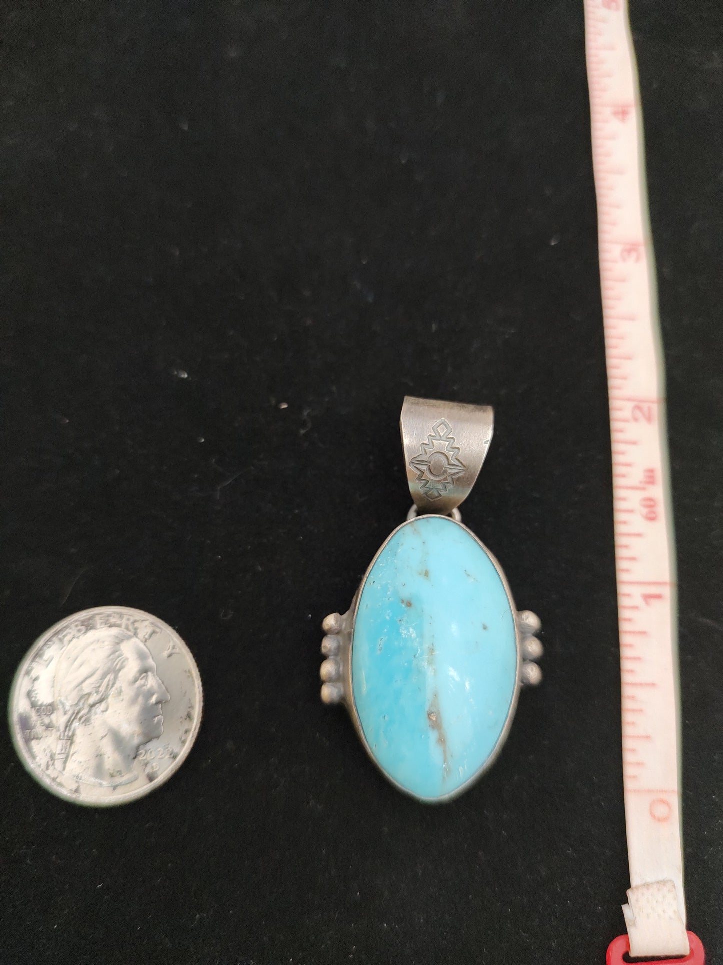 Kingman Oval Turquoise Pendant