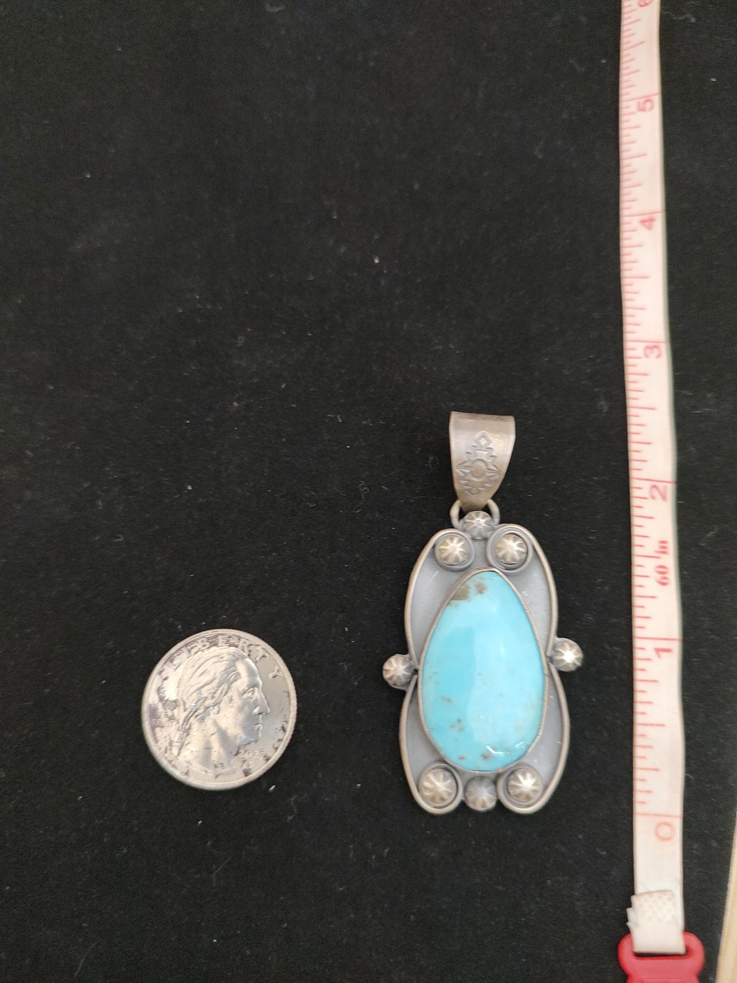 Teardrop Kingman Turquoise Pendant