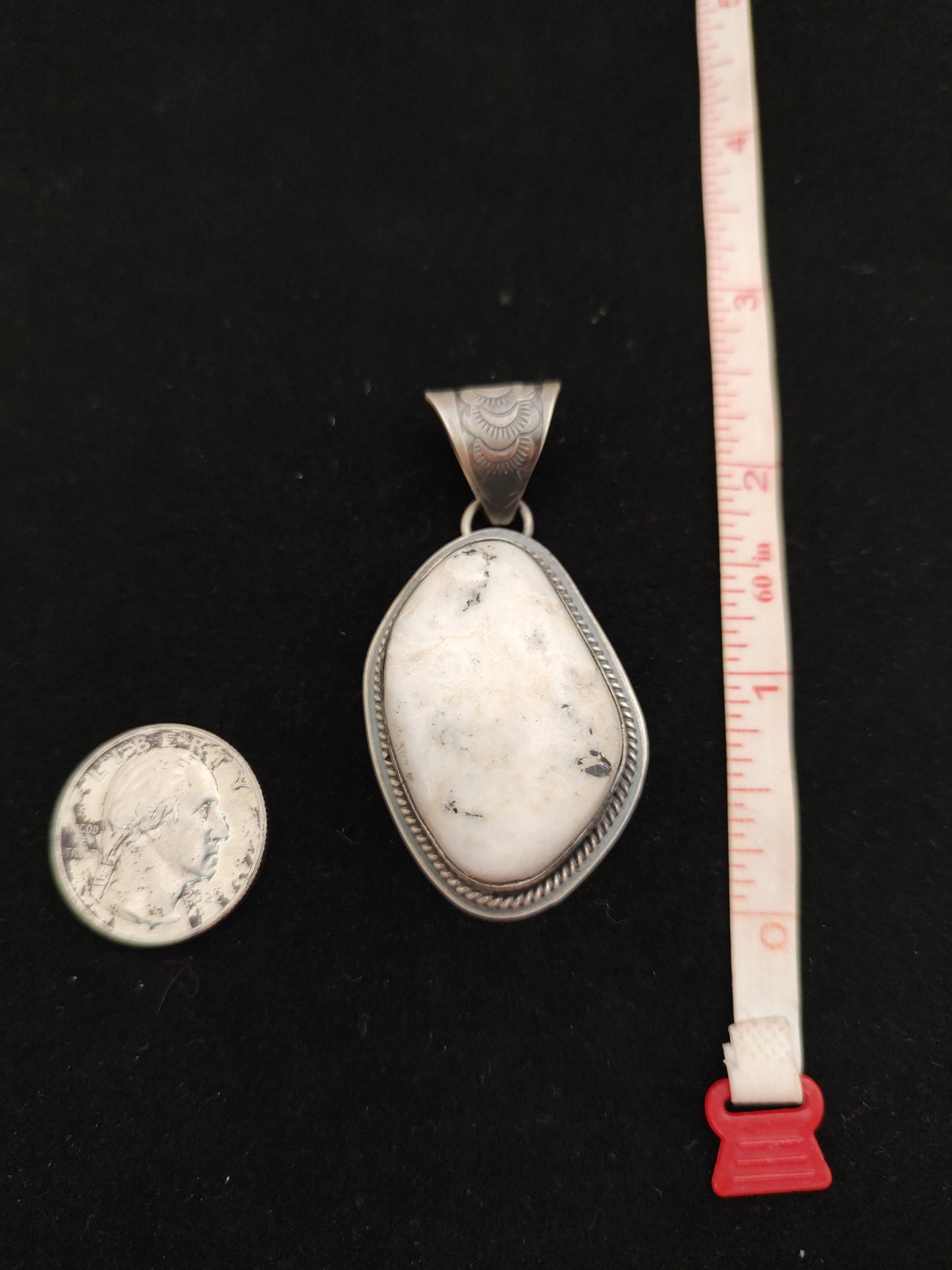 White Buffalo Pendant by Gilbert Platero, Navajo