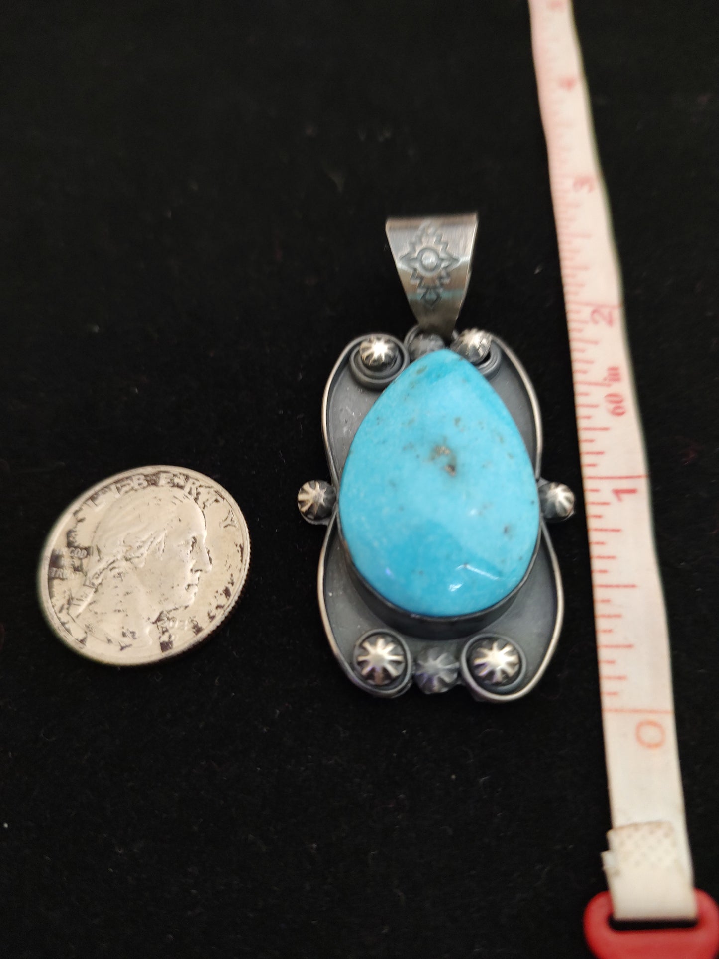 Teardrop Kingman Turquoise Pendant