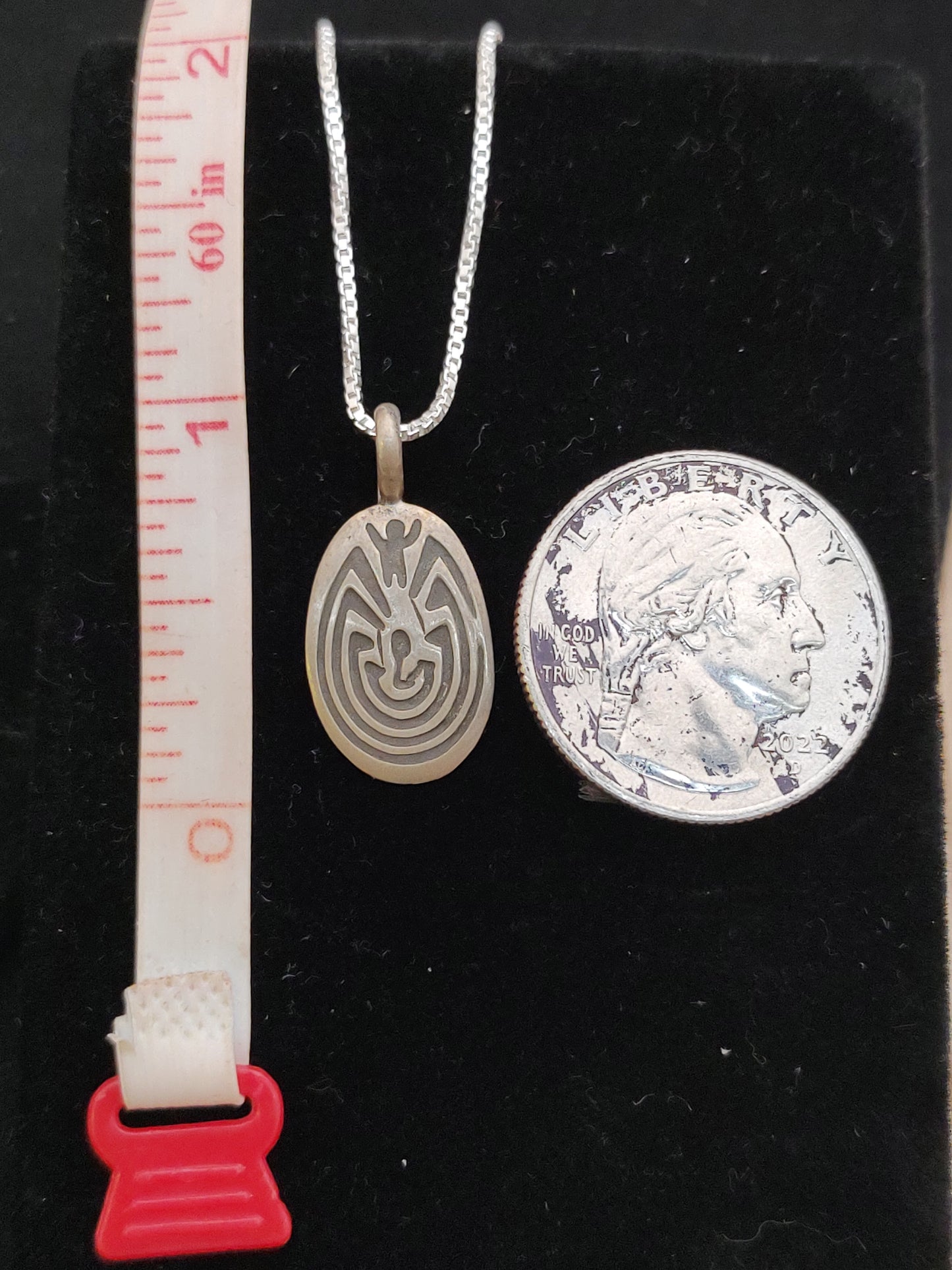 Silver Hopi Pendant with 16 inch Necklace