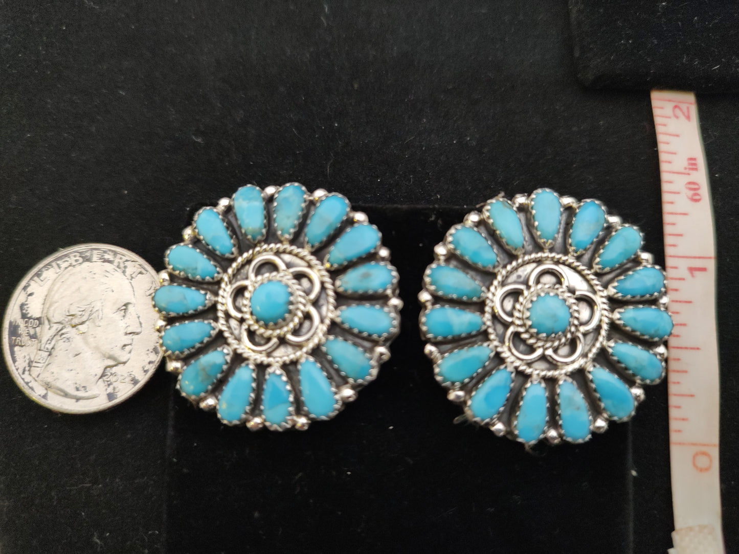 Petit Point Turquoise Kingman Earrings
