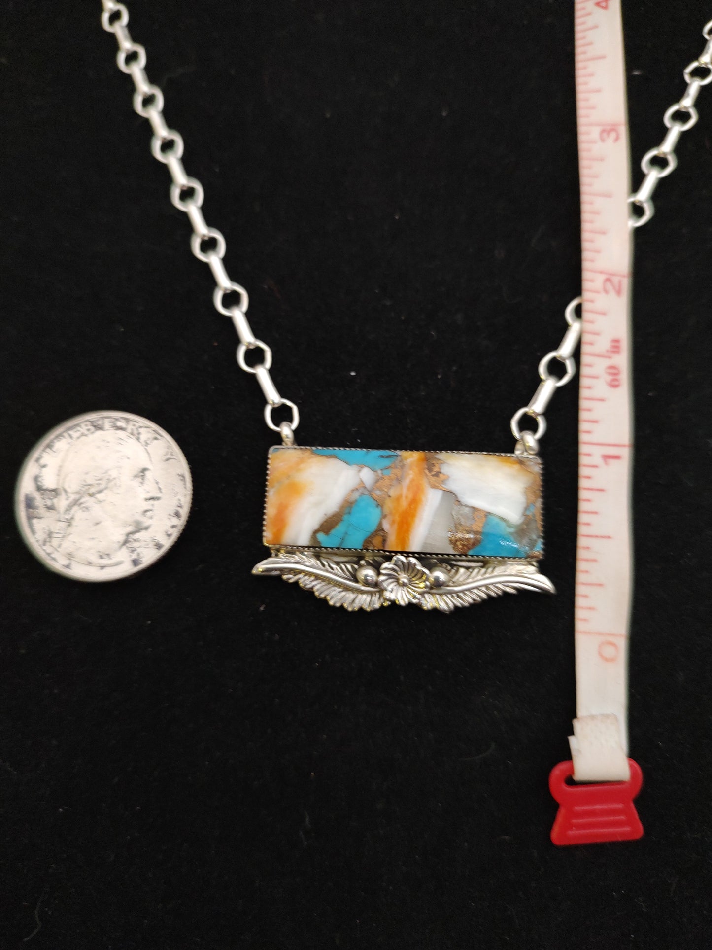 17" Spiny Turquoise Necklace by Greg Yazzie, Navajo