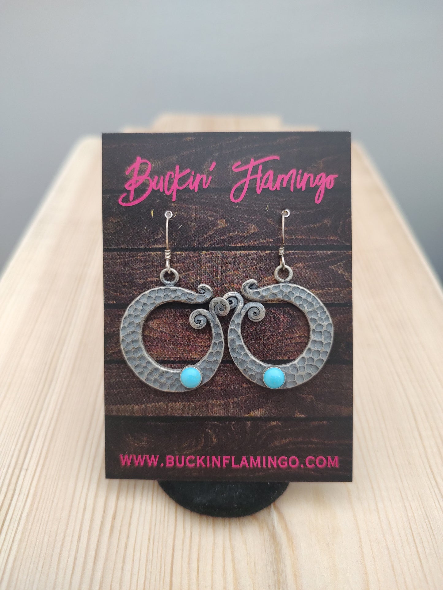 Sleeping Beauty Turquoise Dangle Hook Earrings