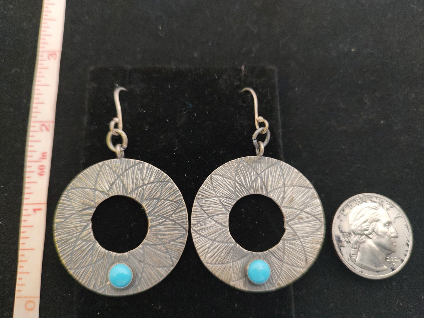 Sleeping Beauty Turquoise Dangle Hook Earrings