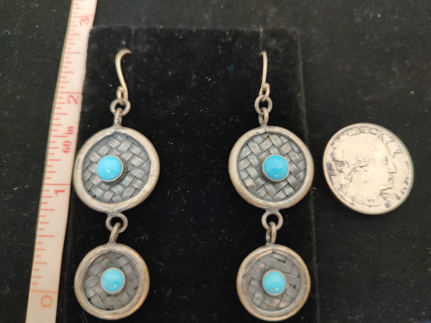 Sleeping Beauty Turquoise Dangle Hook Earring