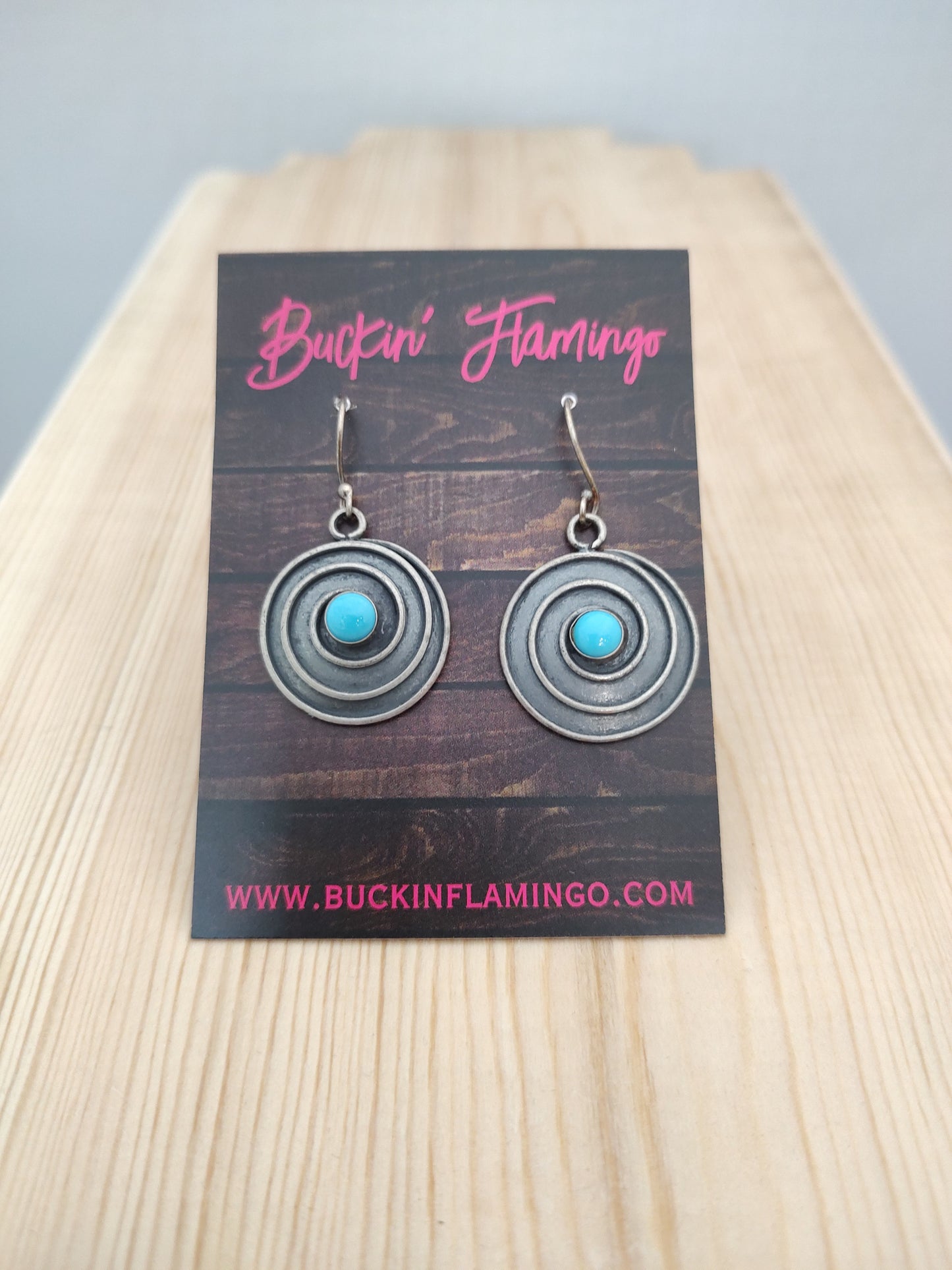 Sleeping Beauty Turquoise Dangle Hook Earrings