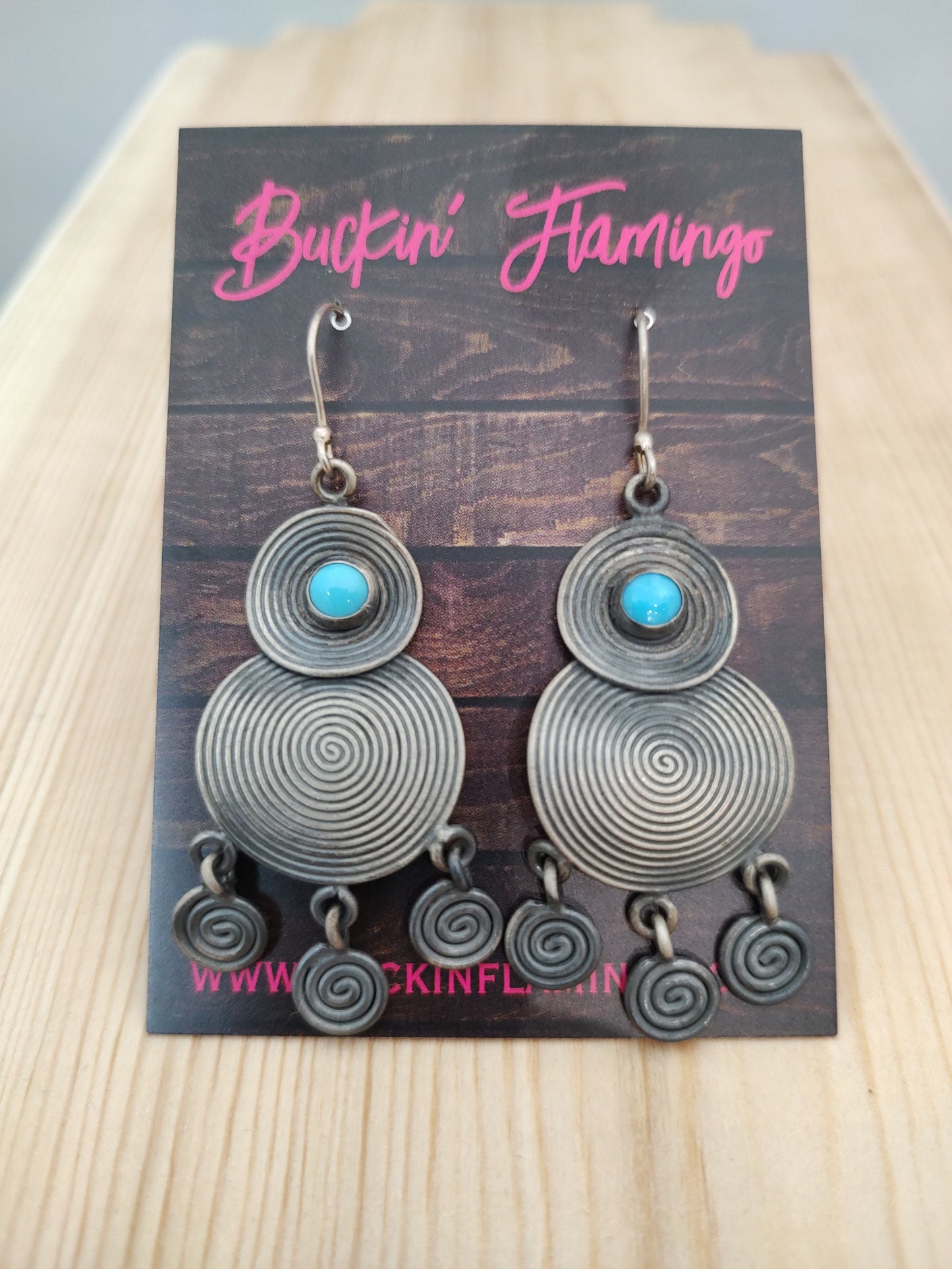 Sleeping Beauty Turquoise Dangle Hook Earrings