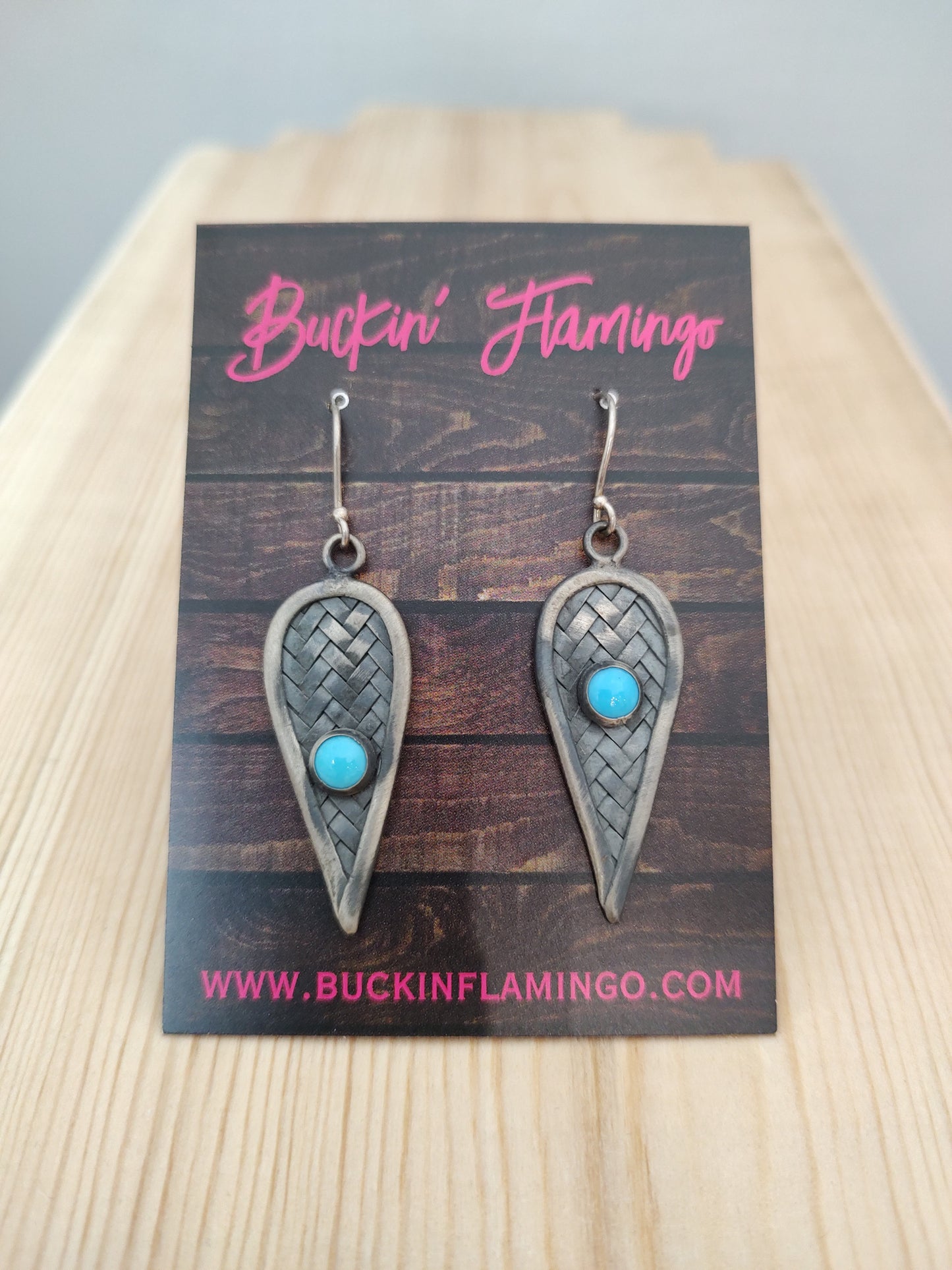Sleeping Beauty Turquoise Dangle Hook Earrings