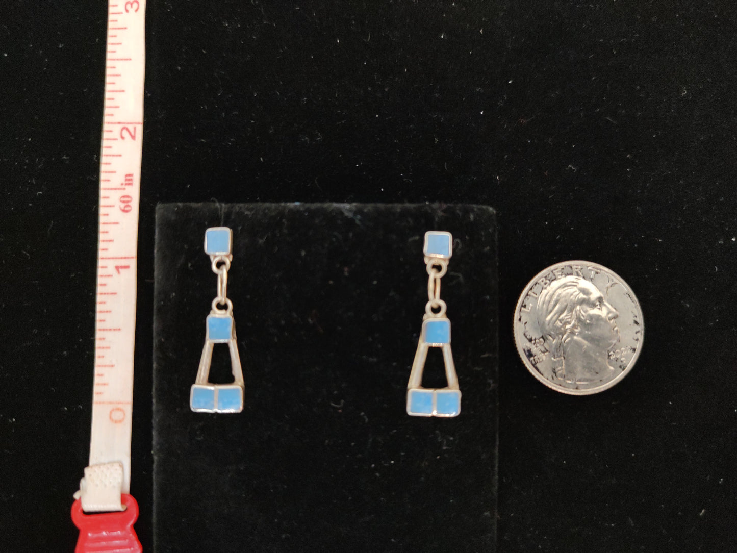 Denim Lapis Post Earrings