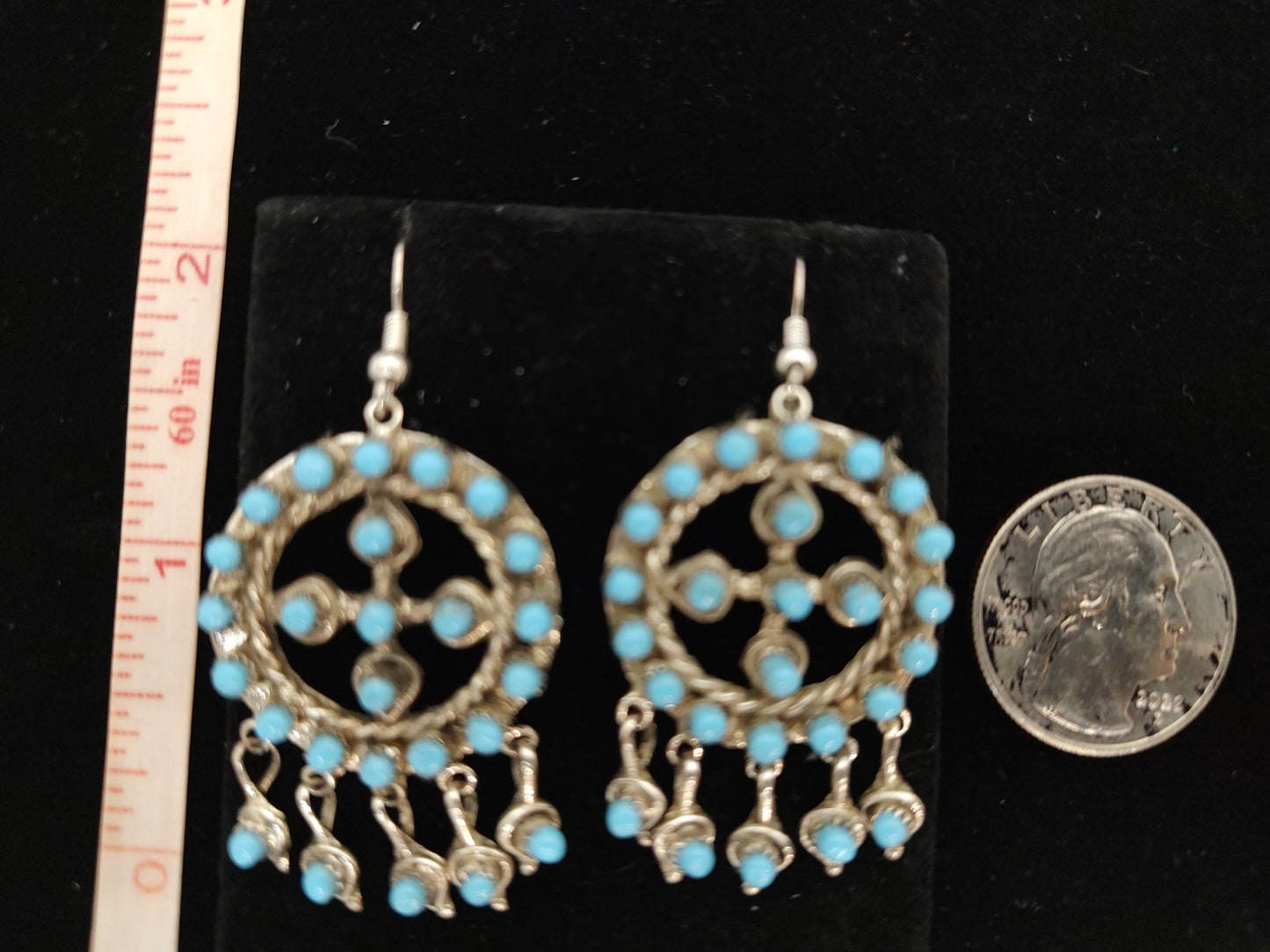 Zuni Sleeping Beauty Turquoise Earrings