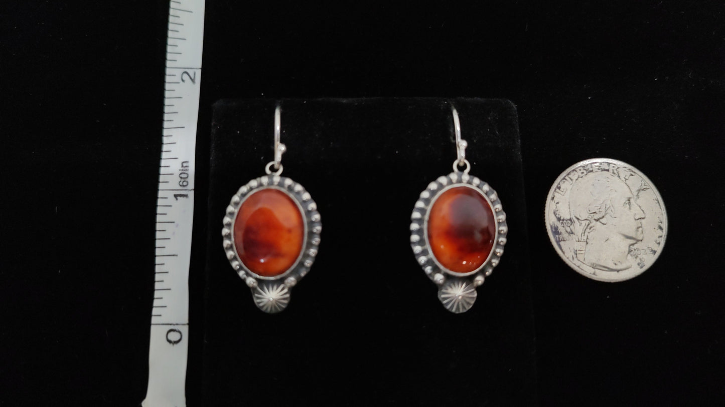 Spiny Oyster on Hook Earrings