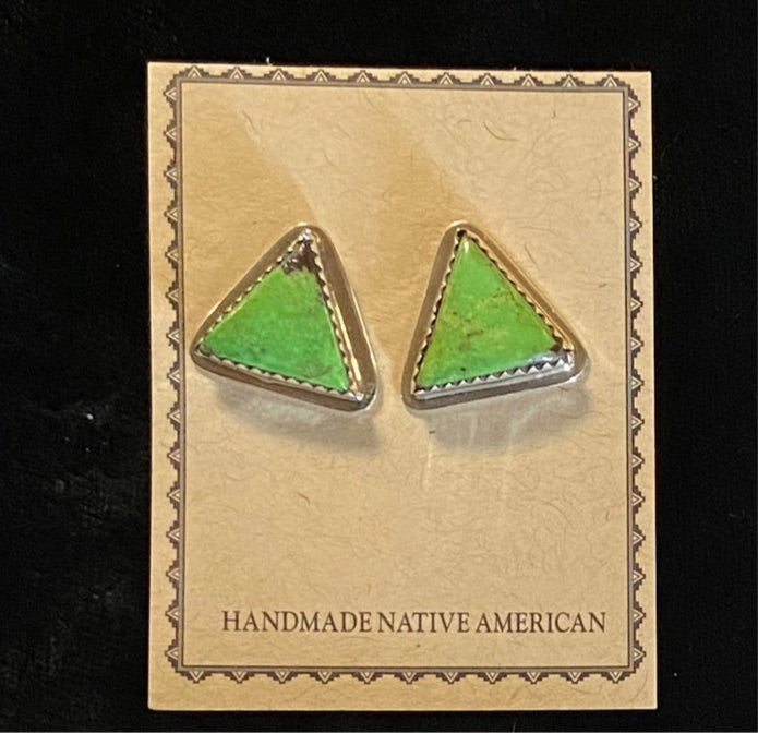Lime Turquoise Post Earrings
