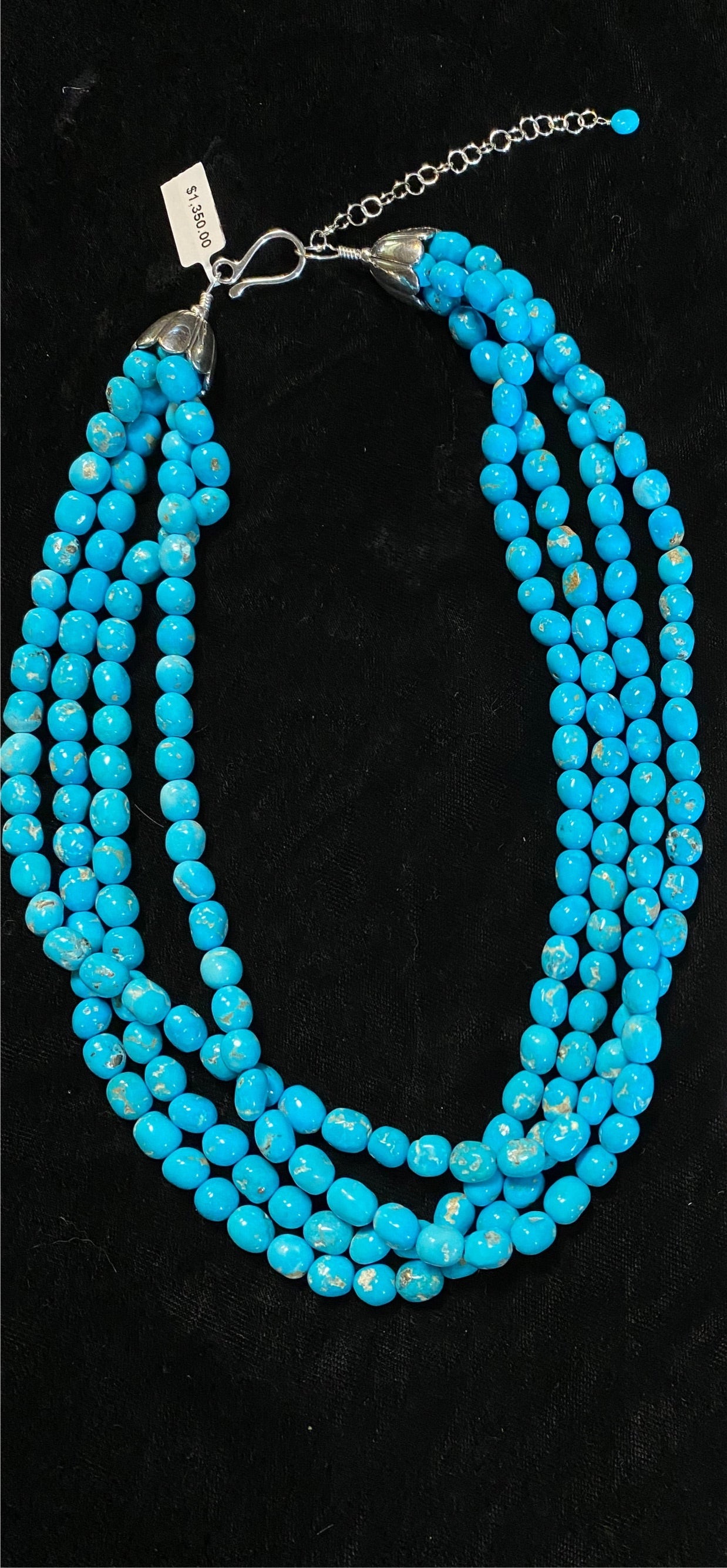 20" AMAZING Natural Sleeping Beauty Nugget Necklace