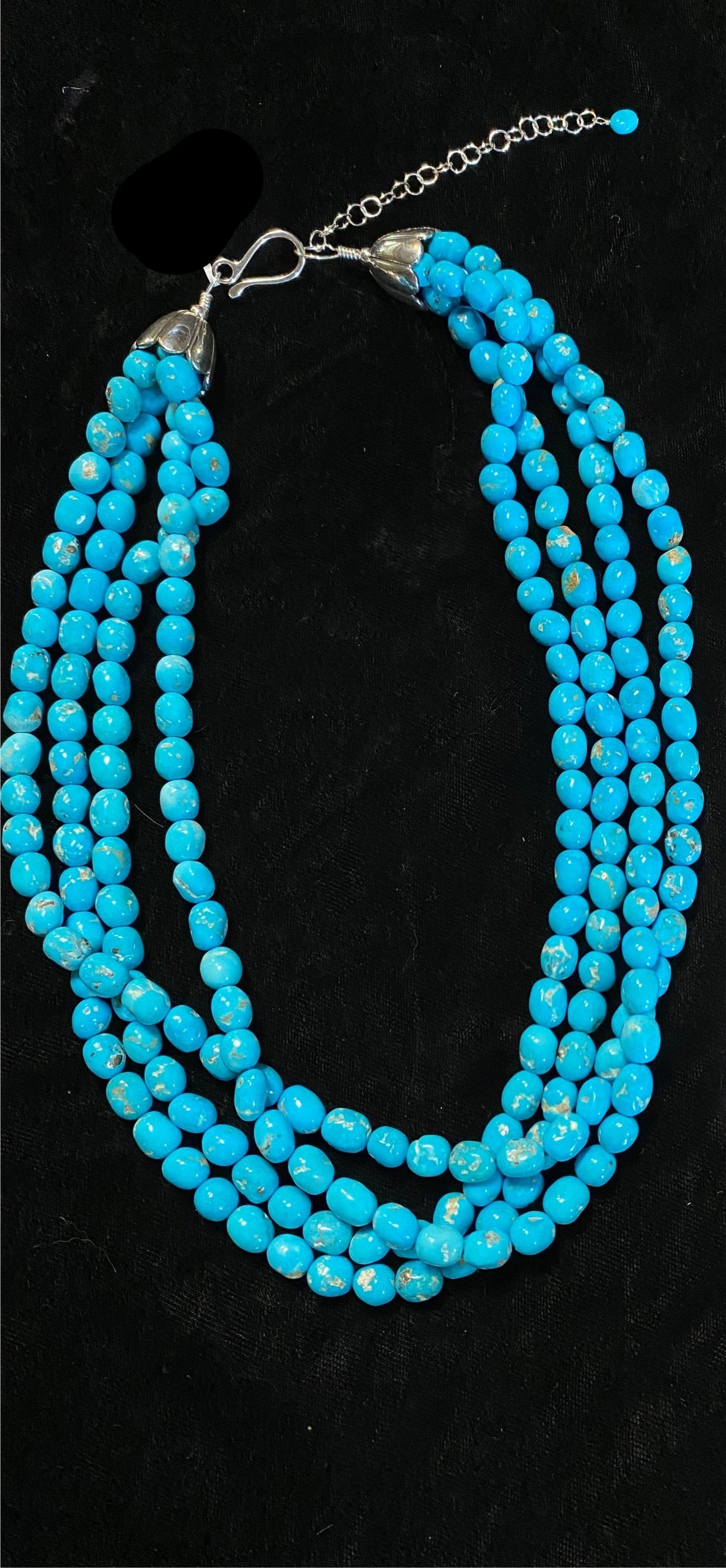 20" AMAZING Natural Sleeping Beauty Nugget Necklace
