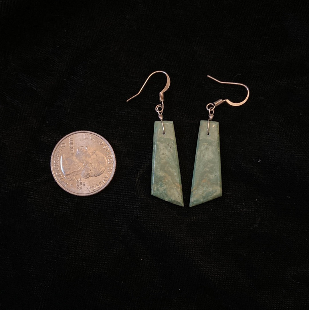 Emerald Valley Turquoise Slab Earrings