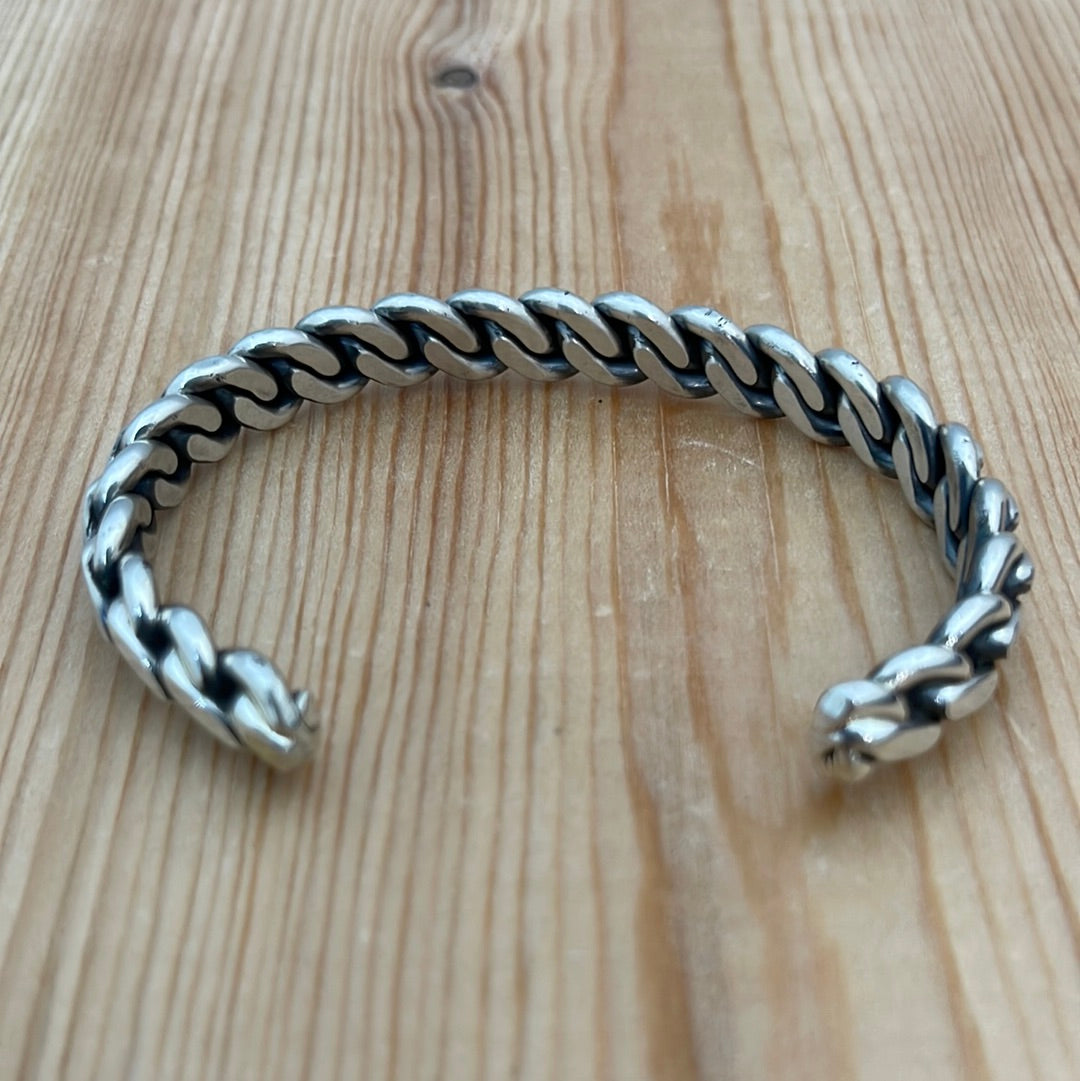 6-7” Heavy Silver Bracelet