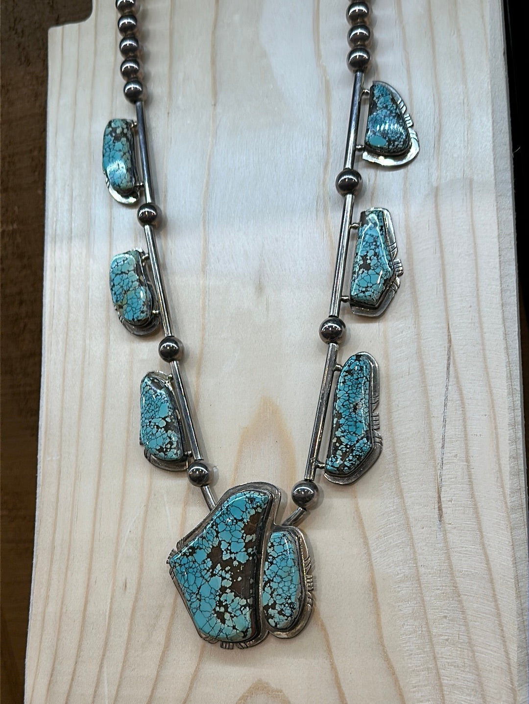 Vintage Number 8 Turquoise Necklace by Phil Zachary Navajo