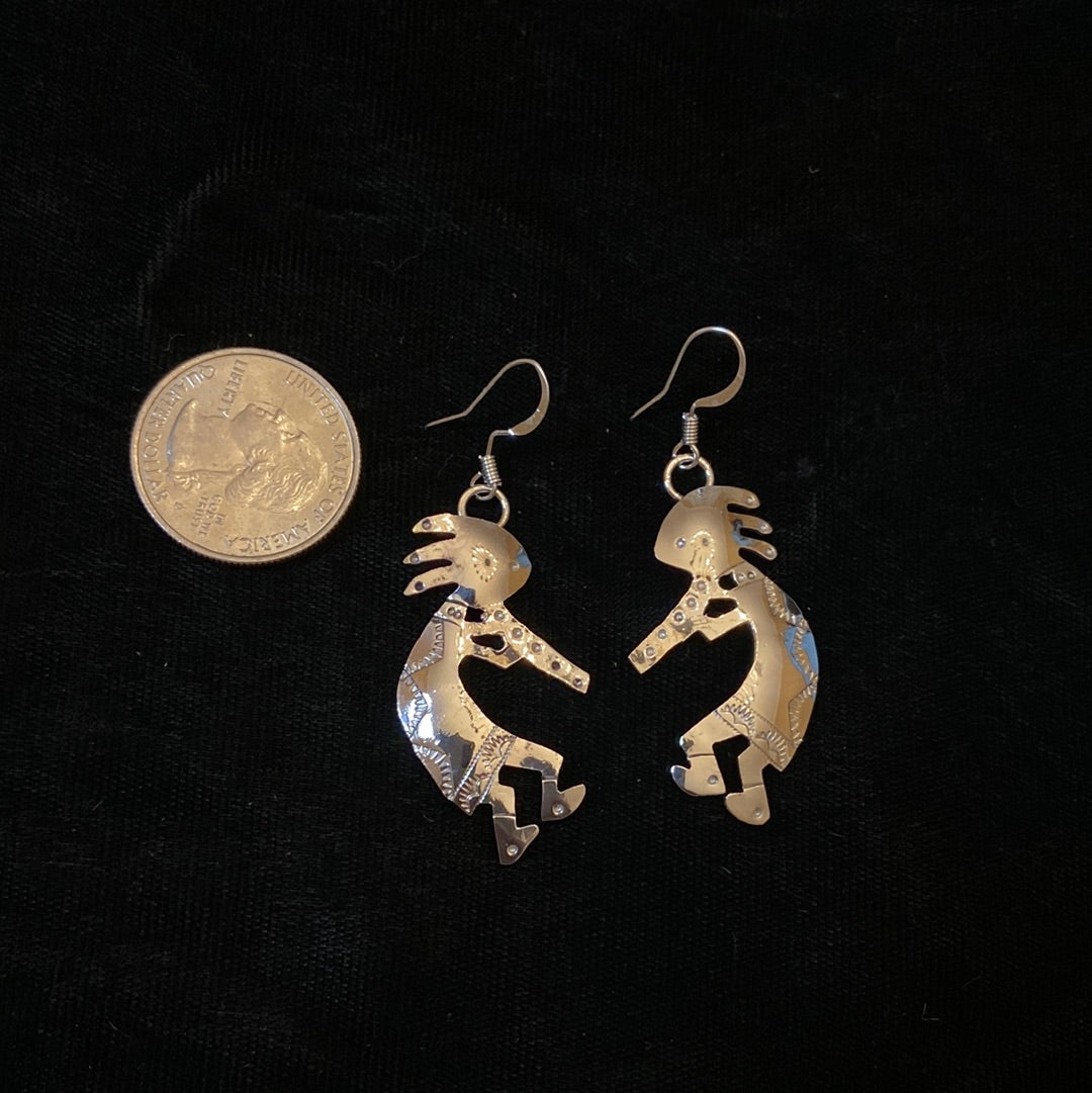 Sterling Silver Kokopelli Earrings