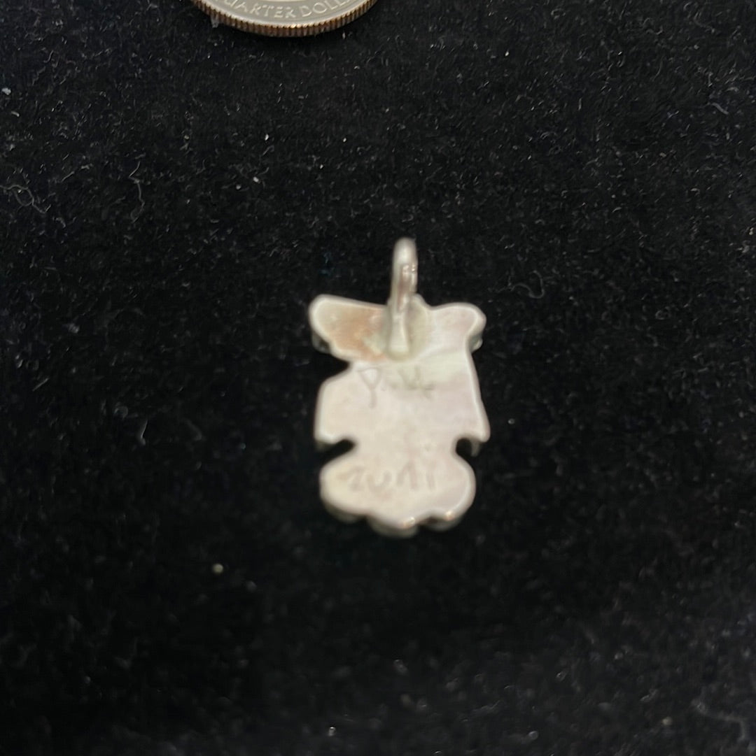 Mother of Pearl, Black Jet, and Sleeping Beauty Turquoise Inlay Pendant