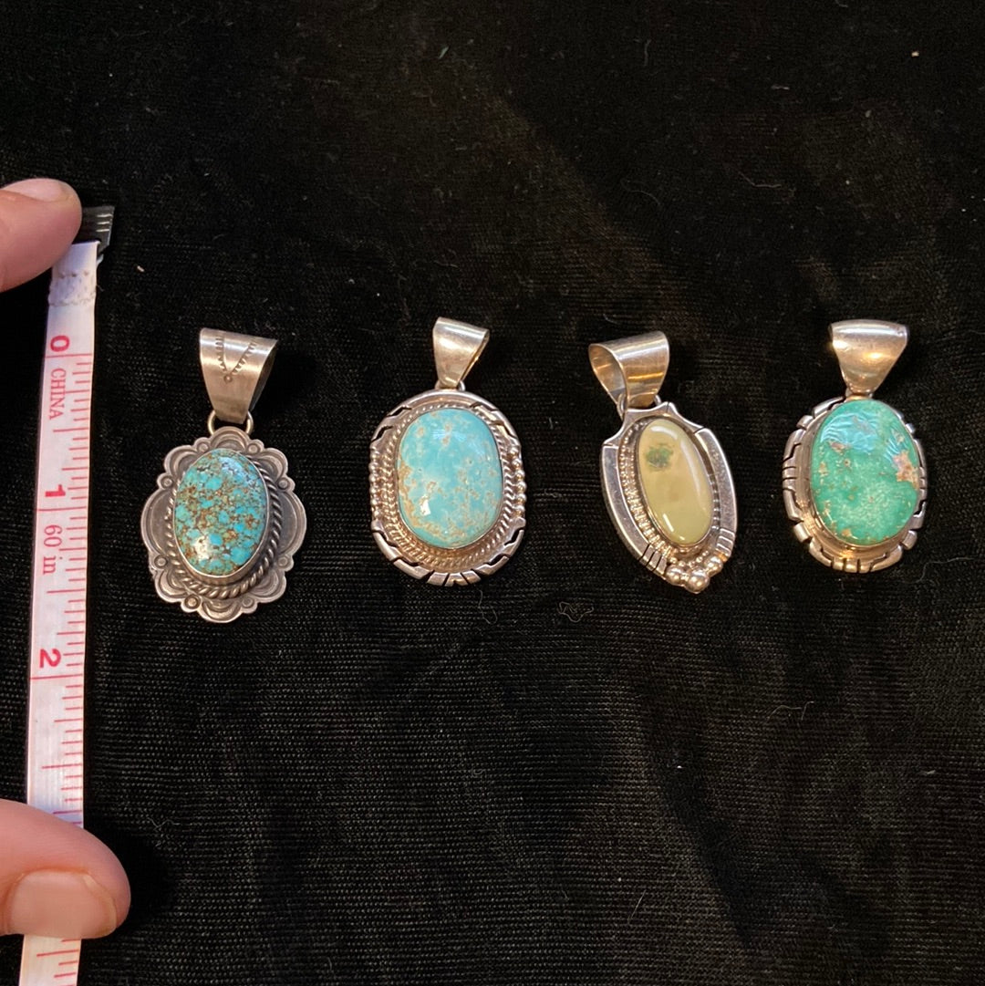 Native American Made Turquoise Pendant
