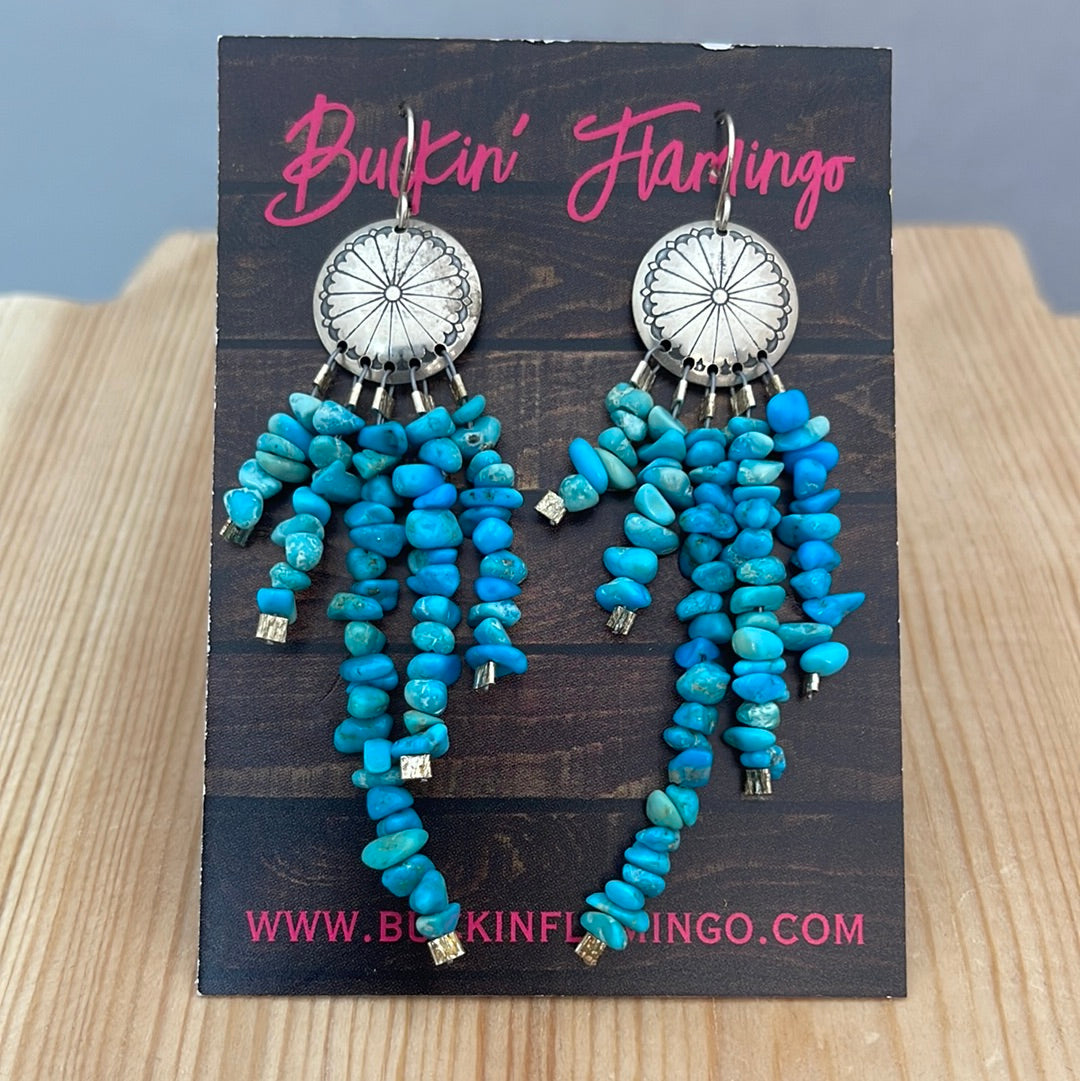 Concho Dangle Sleeping Beauty Turquoise