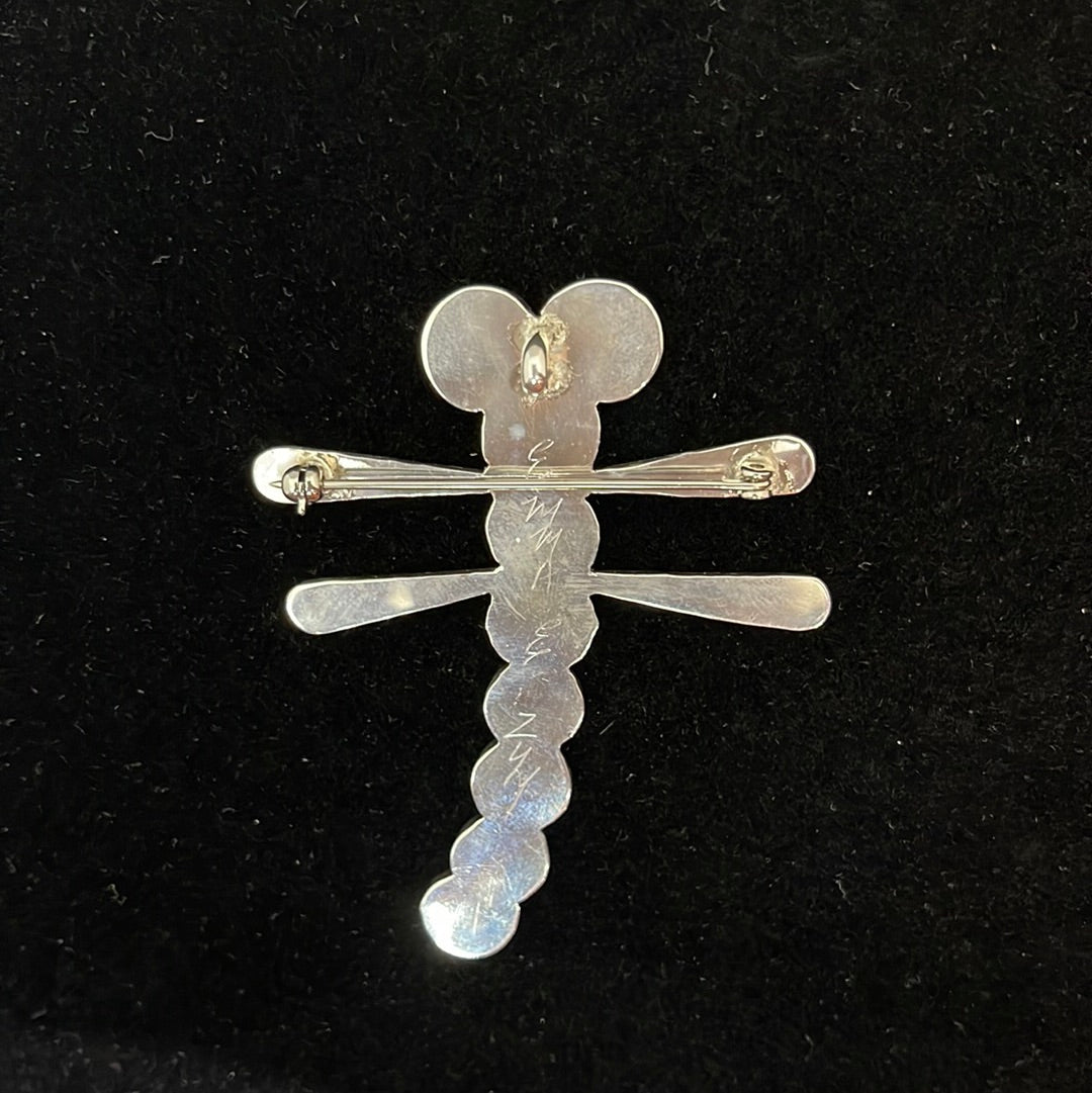 Opal Dragonfly with Black Jet Pin / Pendant