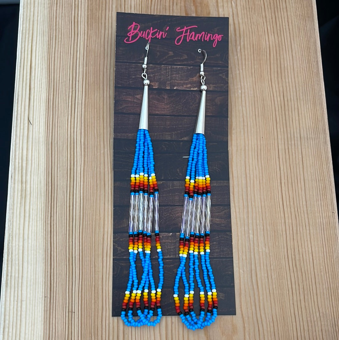 Seed and Bar Beads on Hook Earrings