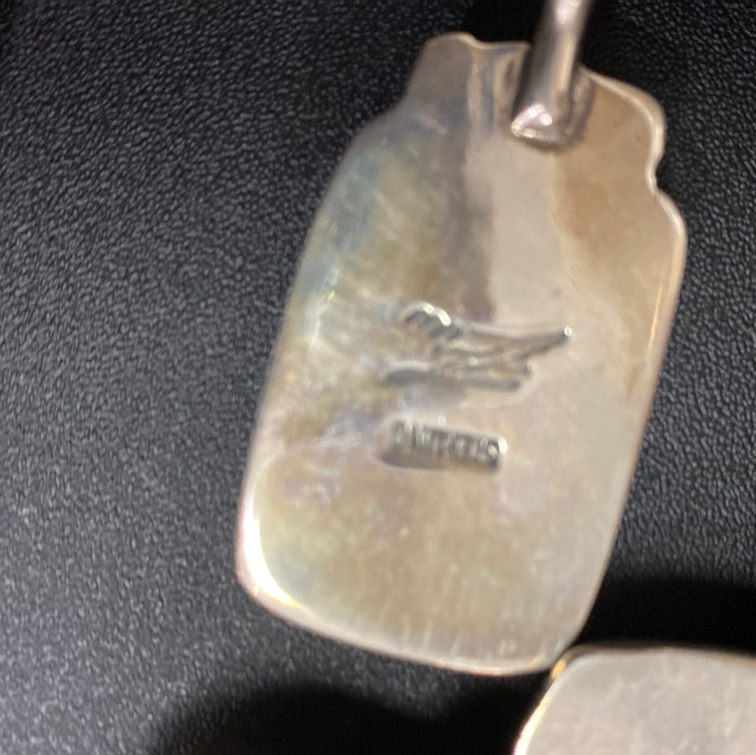 Native American made squash blossom style necklace spiney oyster shell and turquoise