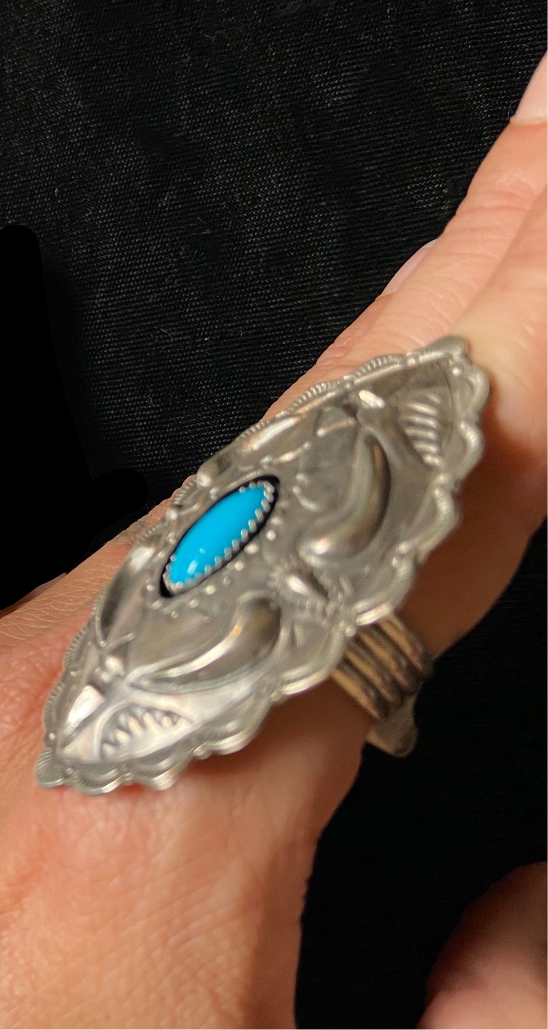 9.5 Shadowbox Turquoise Ring