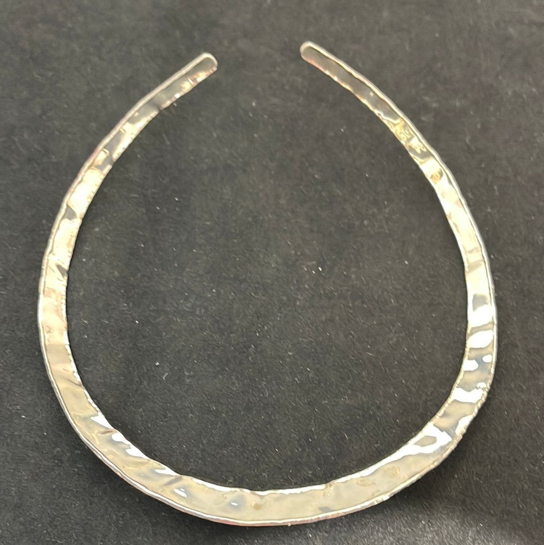 18" Silver Choker Collar Necklace