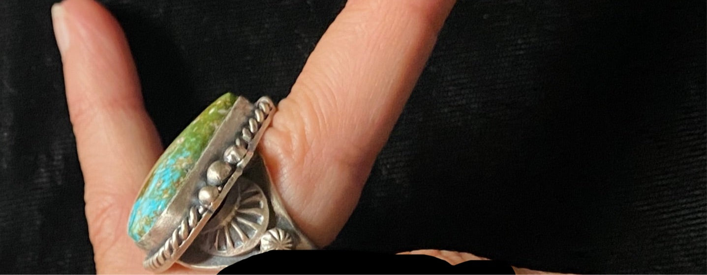 Sonoran Rose Turquoise Ring size 6.0