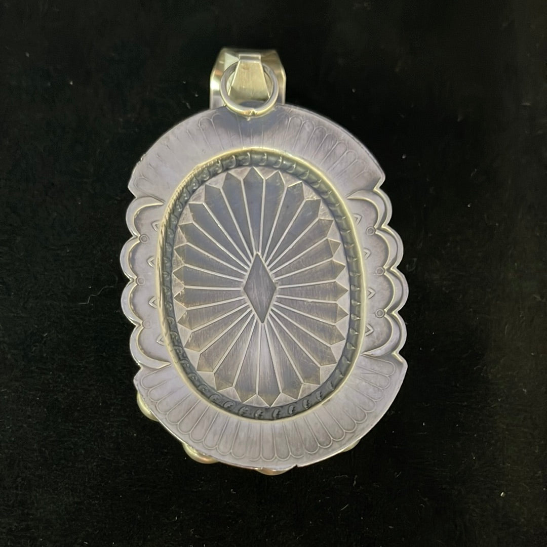 Pink Conch Shell Concho Pendant