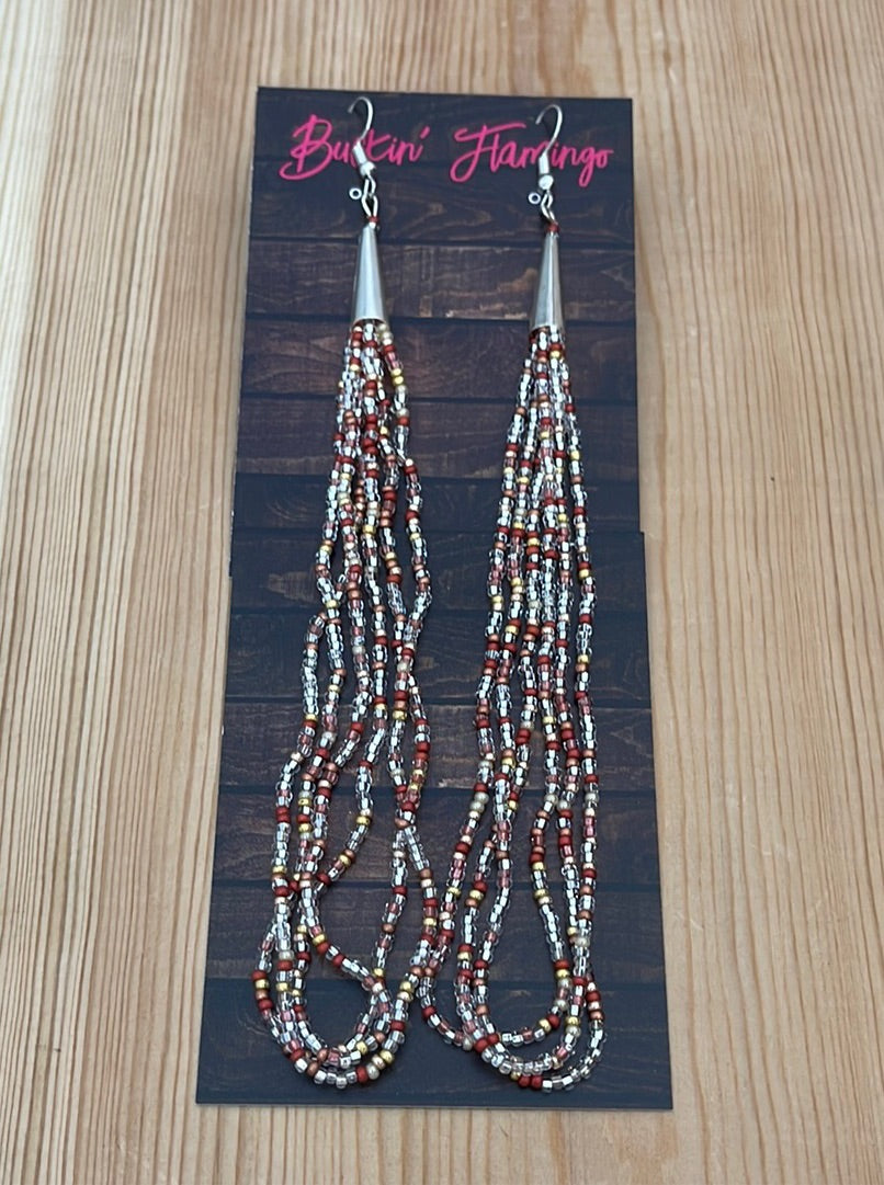 Seed Bead Hook Earrings