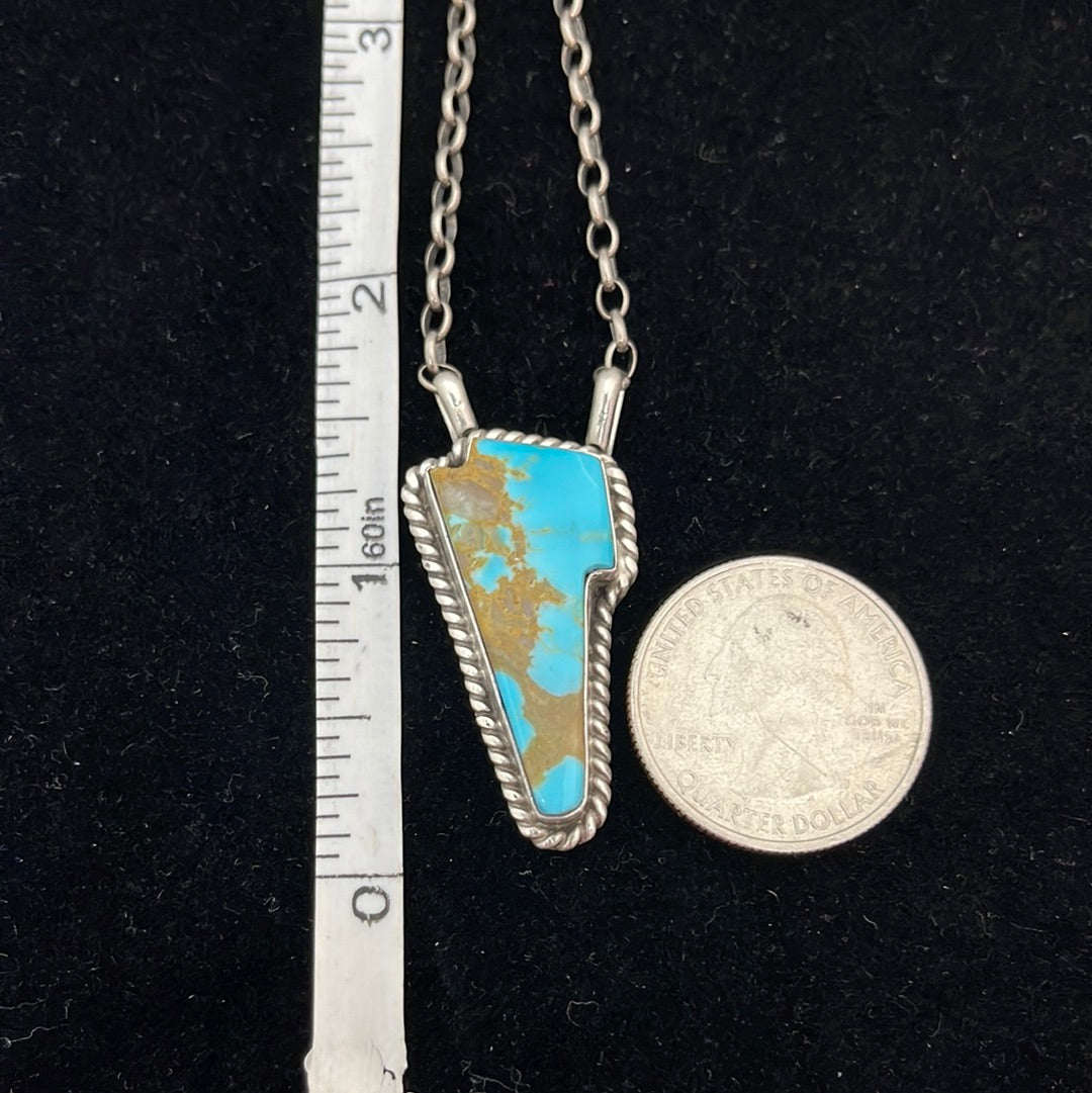 Kingman Turquoise Lighting Bolt Necklace