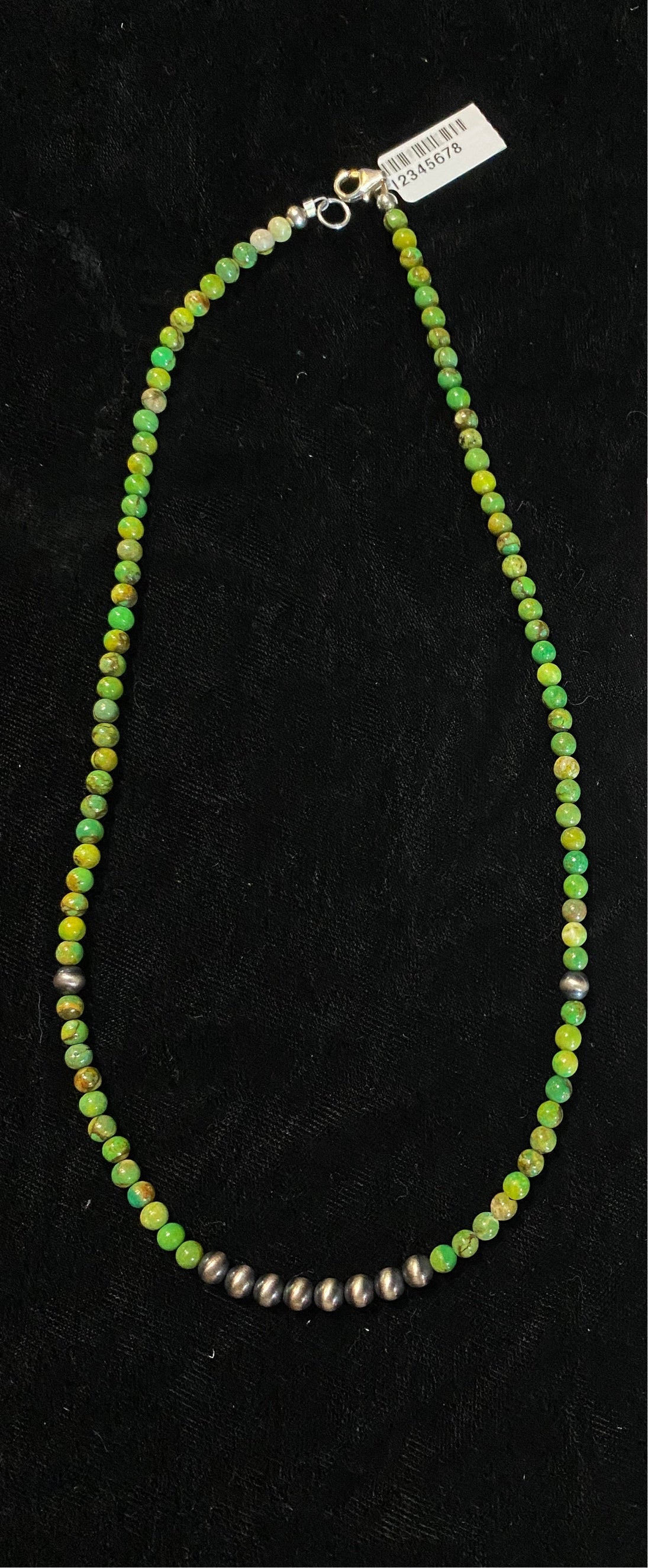 18" Green Magnesite Necklace 5mm