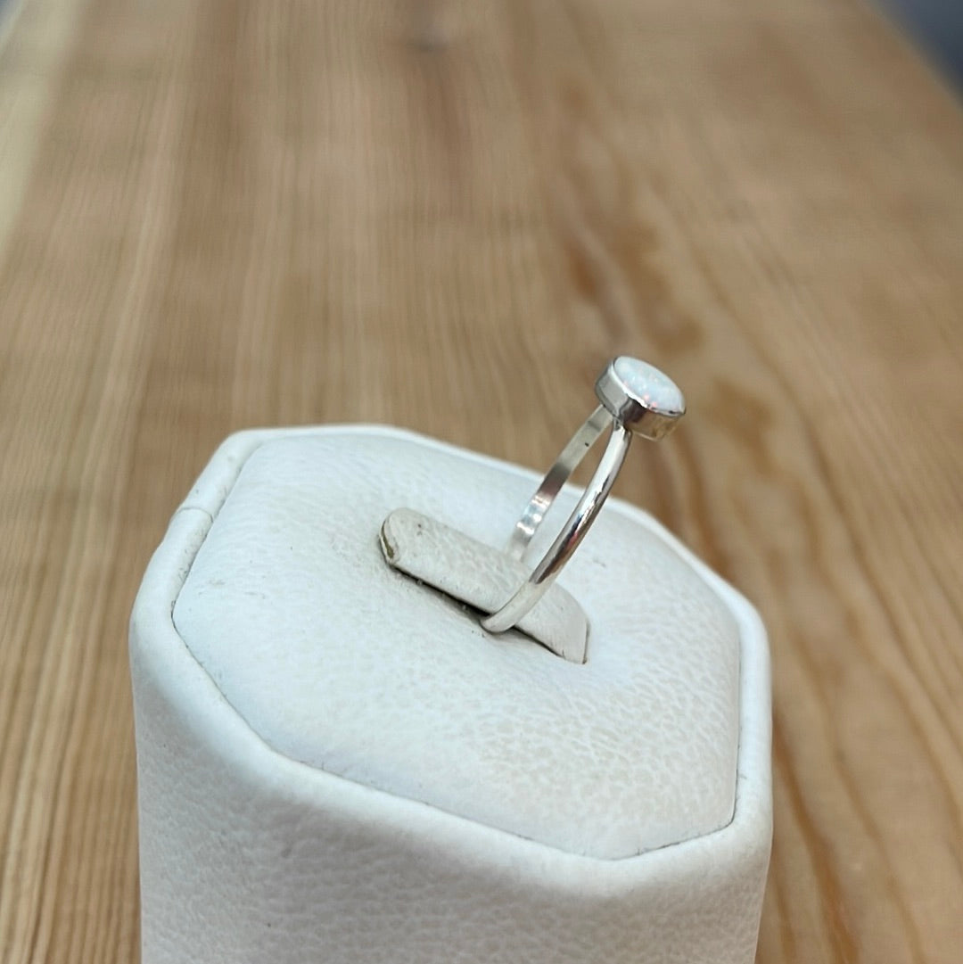 White Opal Ring