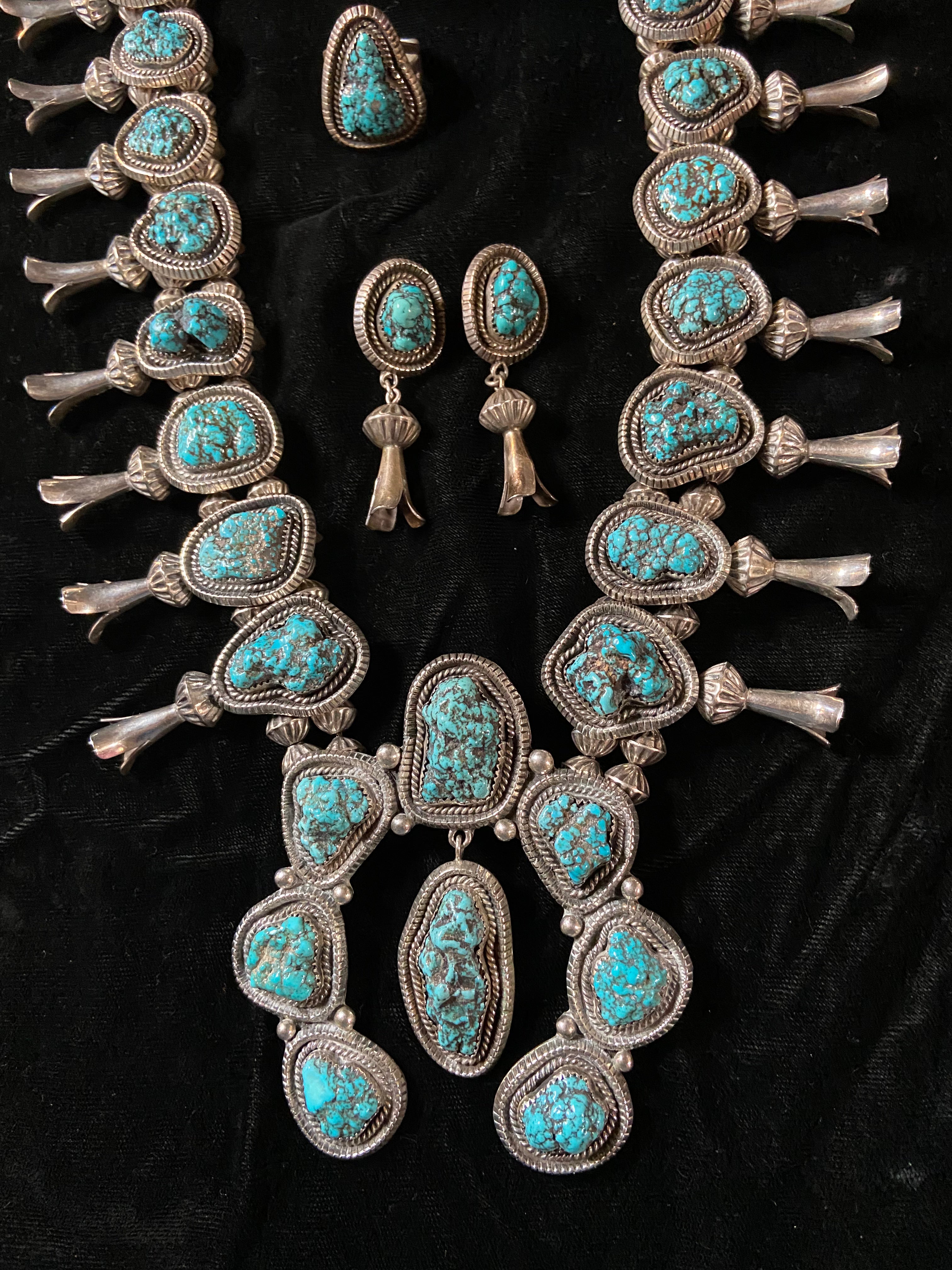 Vintage Lone Mountain Turquoise set by Mary Marie – Buckin' Flamingo